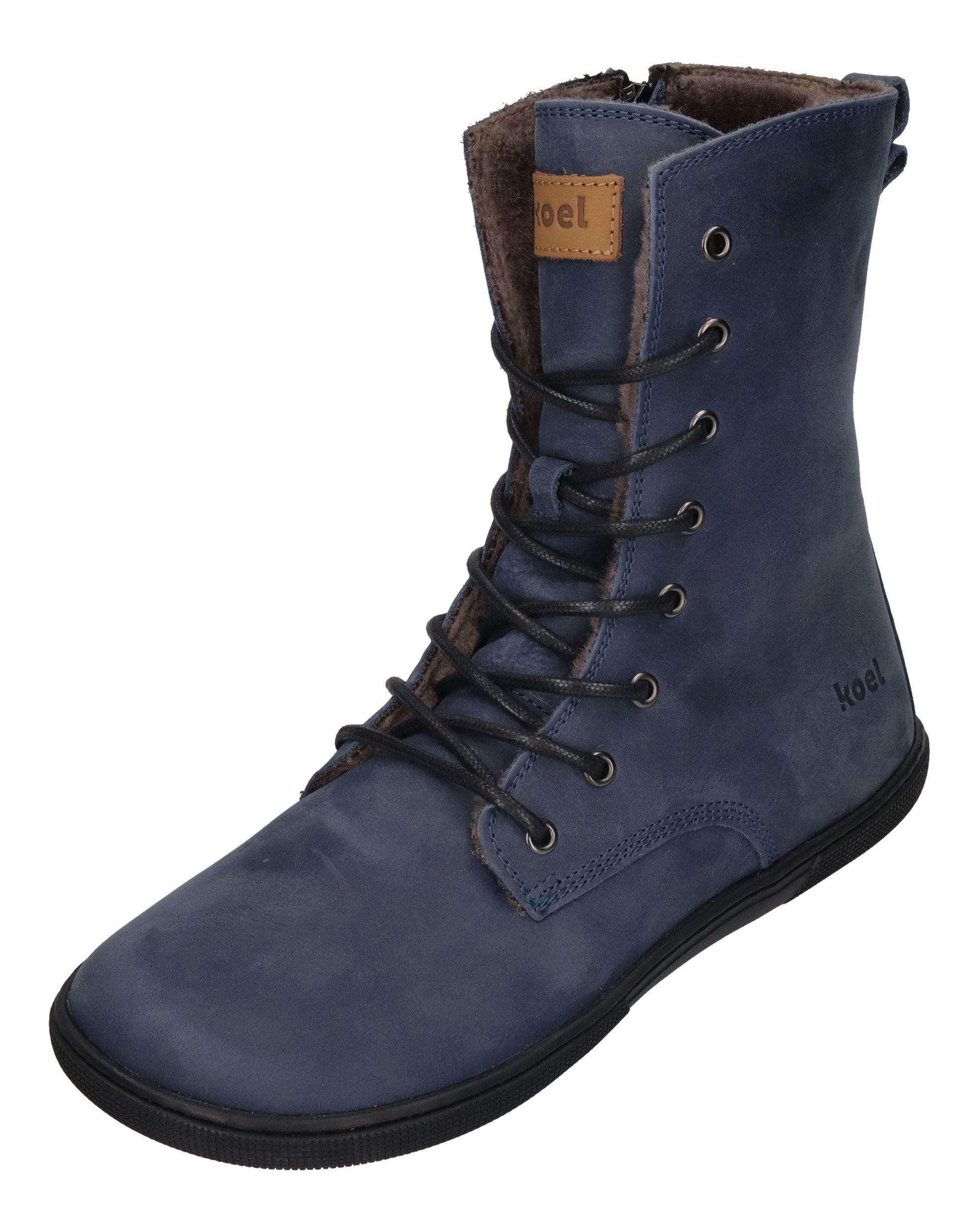 KOEL Damen Barefoot Booties - FARO LAMBSWOOL - blue