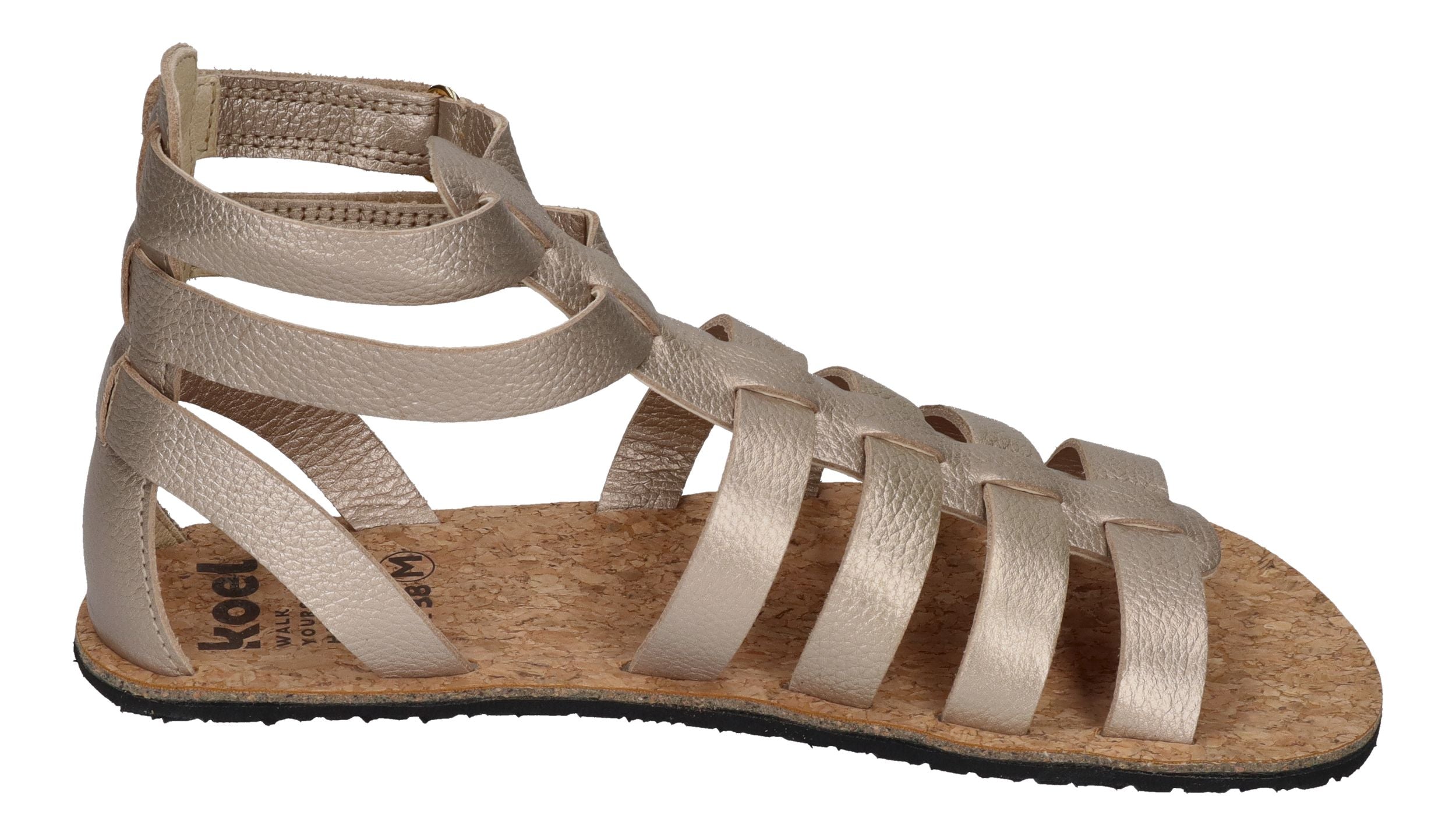 KOEL Damen Barfuß Sandale ARRIAUS METALIC champagne
