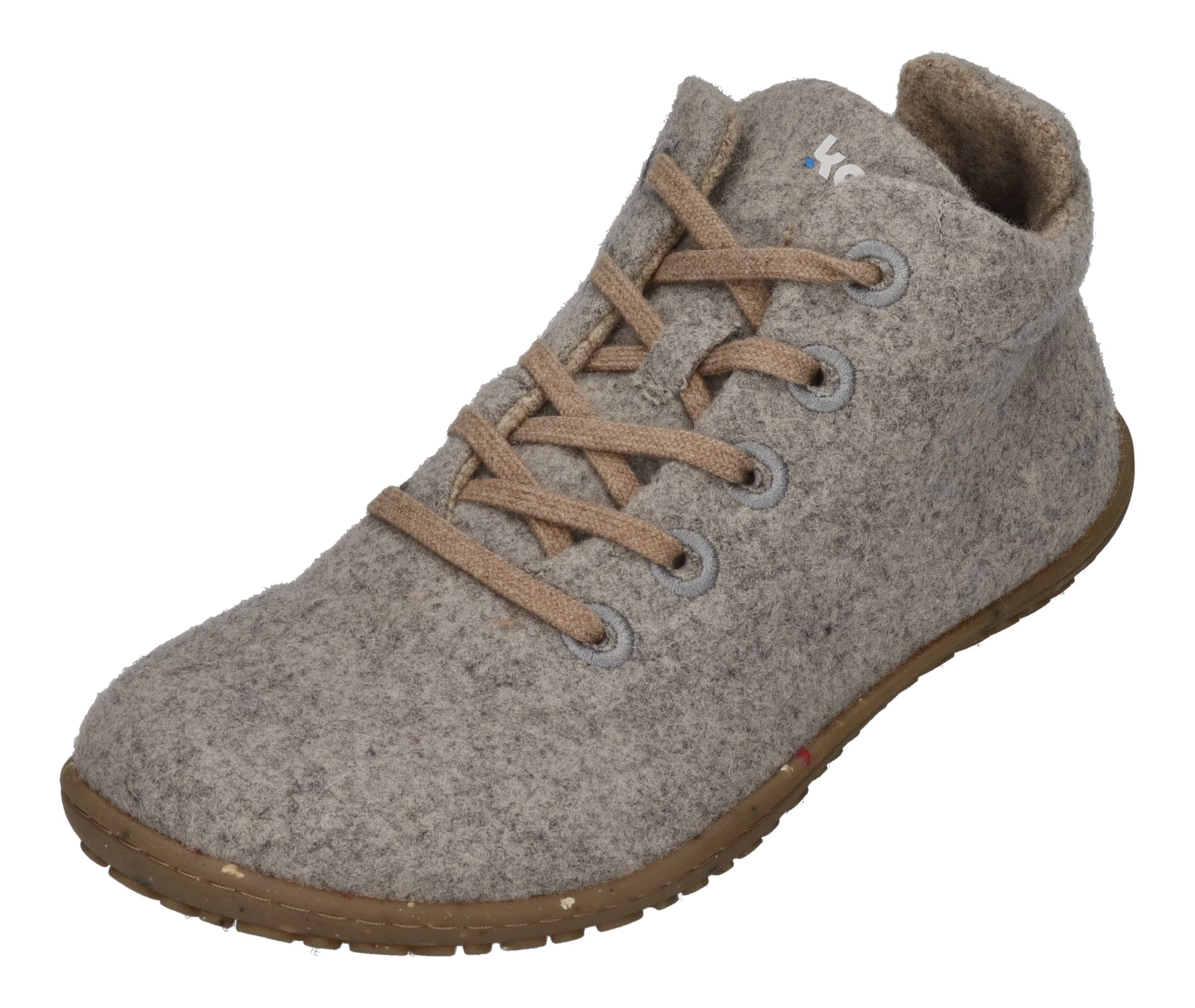 KOEL Damen Barfußschuhe Sneakers INA ECO MERINO light grey