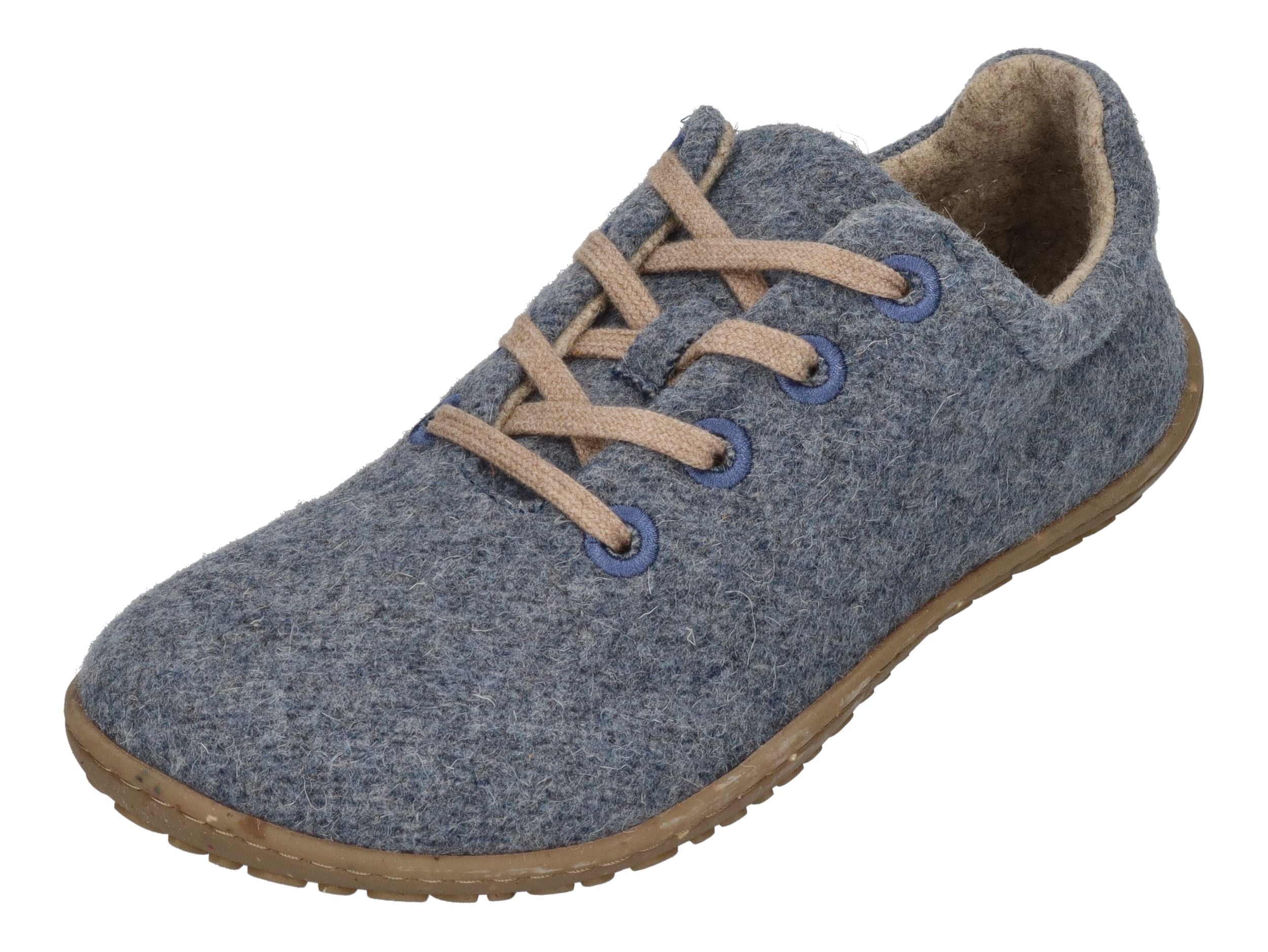 KOEL Damen Barfußschuhe Sneakers INES ECO MERINO jeans