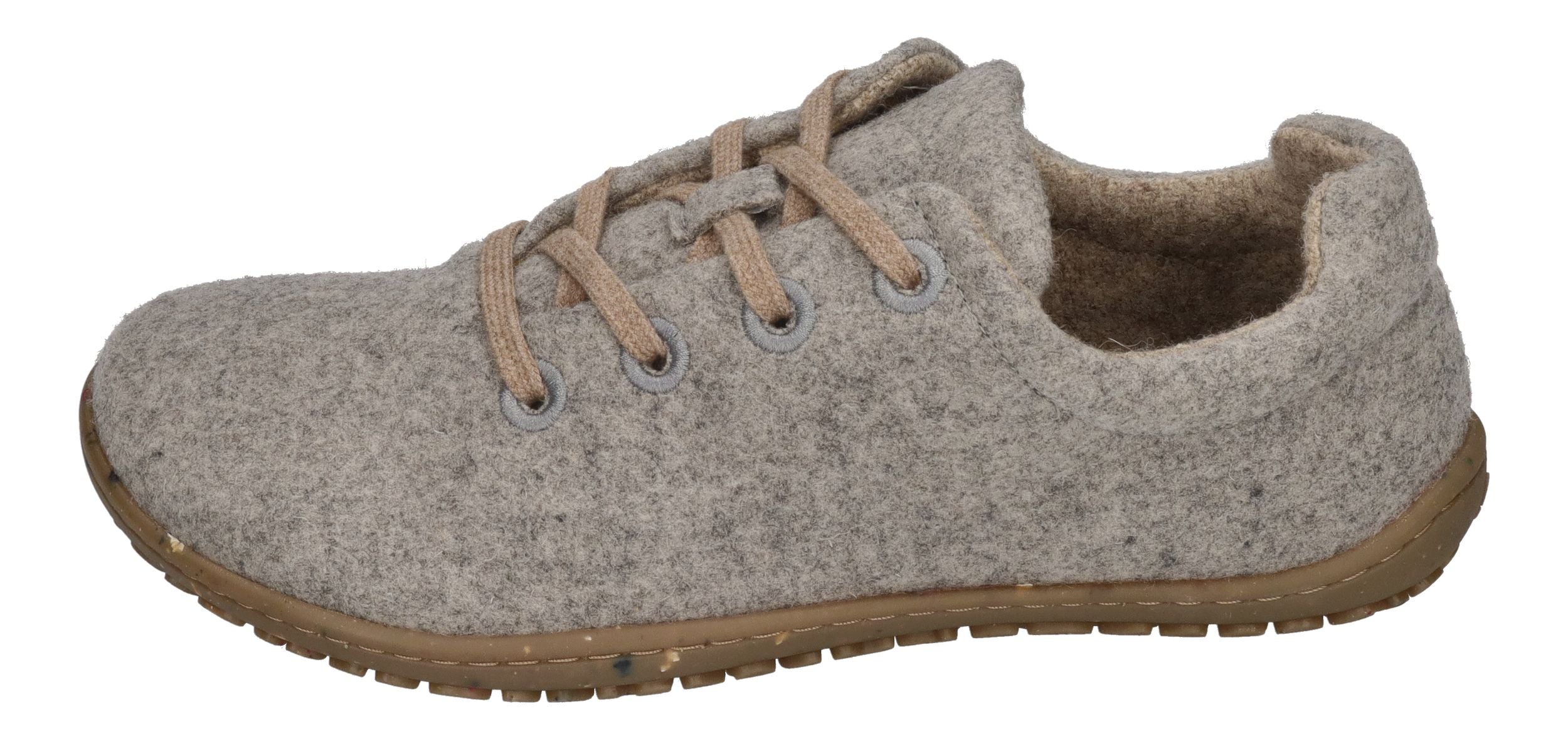 KOEL Damen Barfußschuhe Sneakers INES ECO MERINO light grey