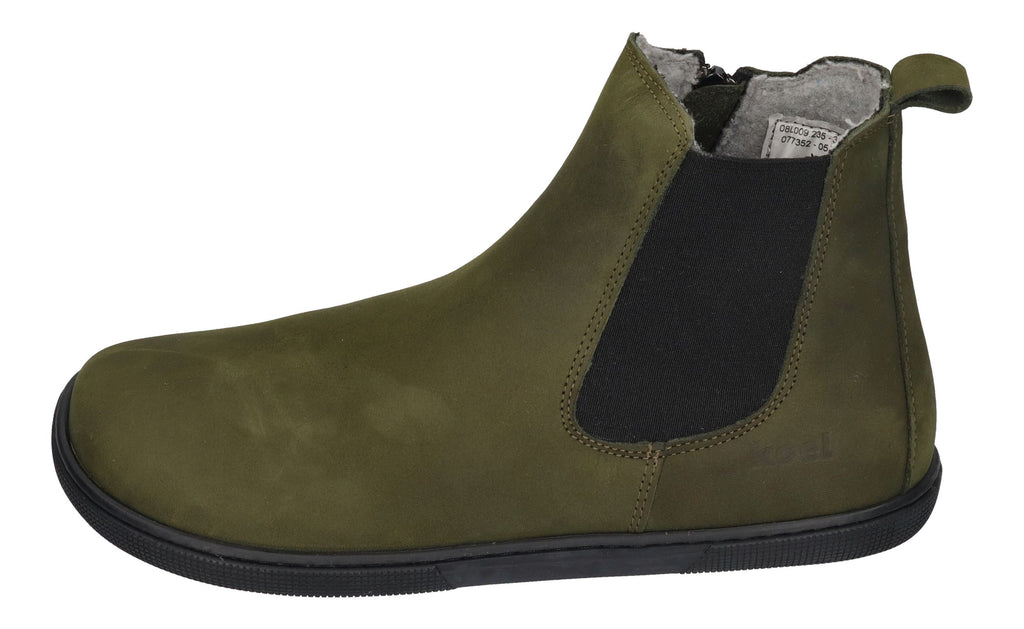 KOEL Damenschuhe - Barefoot Booties FILAS MERINO khaki