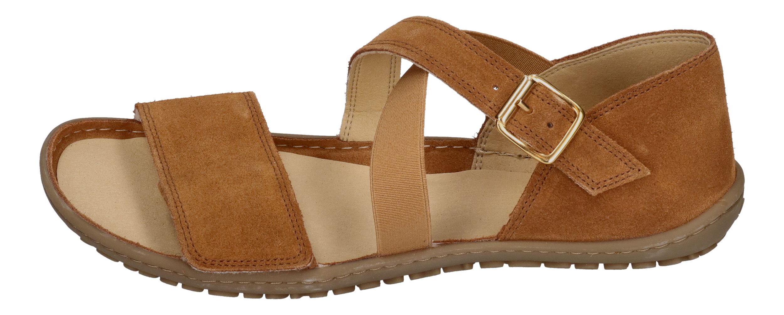 KOEL Damenschuhe Barfuß Sandalen ISA SUEDE - cognac