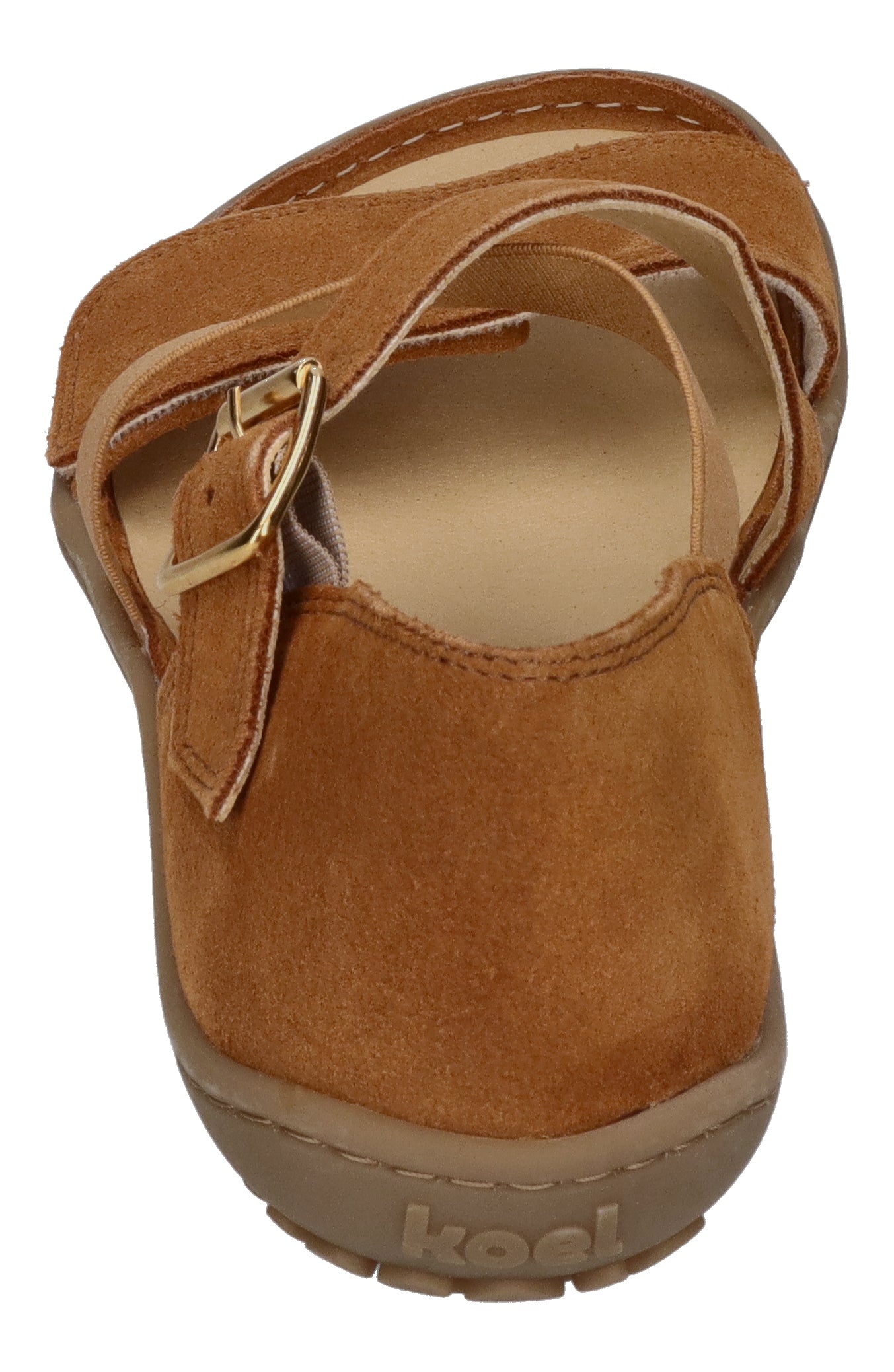 KOEL Damenschuhe Barfuß Sandalen ISA SUEDE - cognac