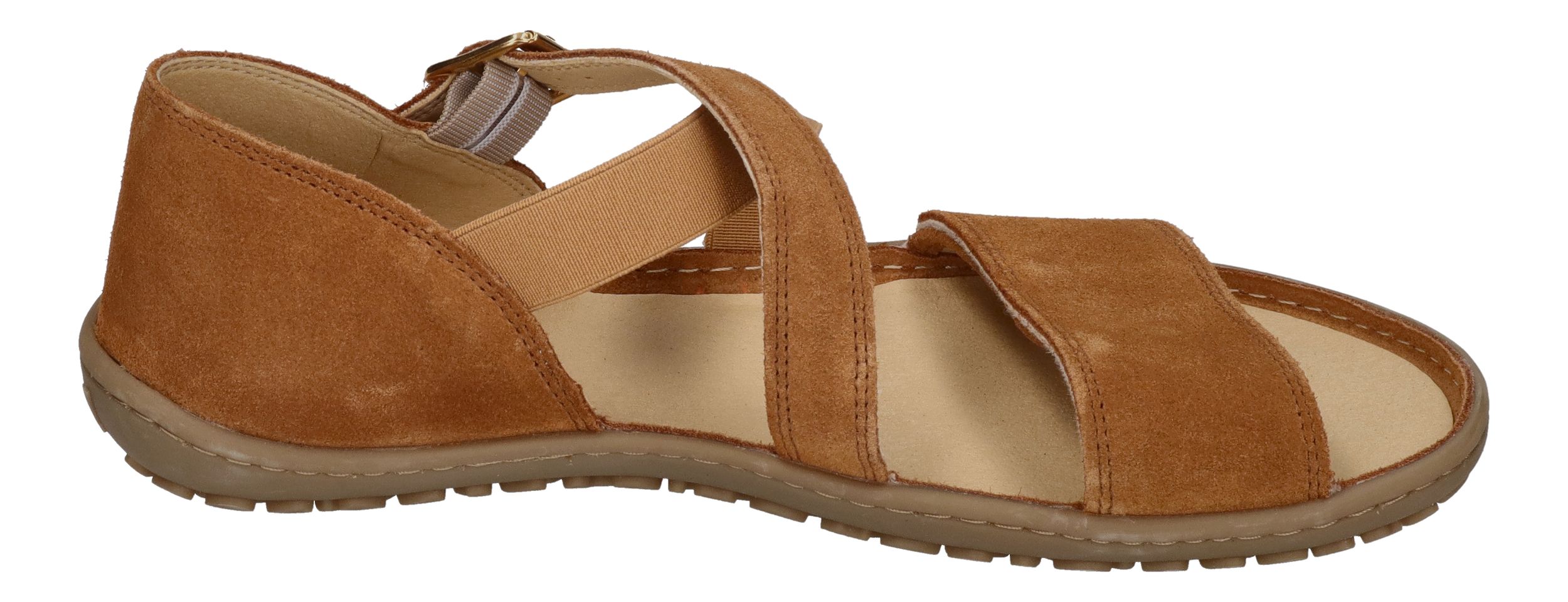 KOEL Damenschuhe Barfuß Sandalen ISA SUEDE - cognac