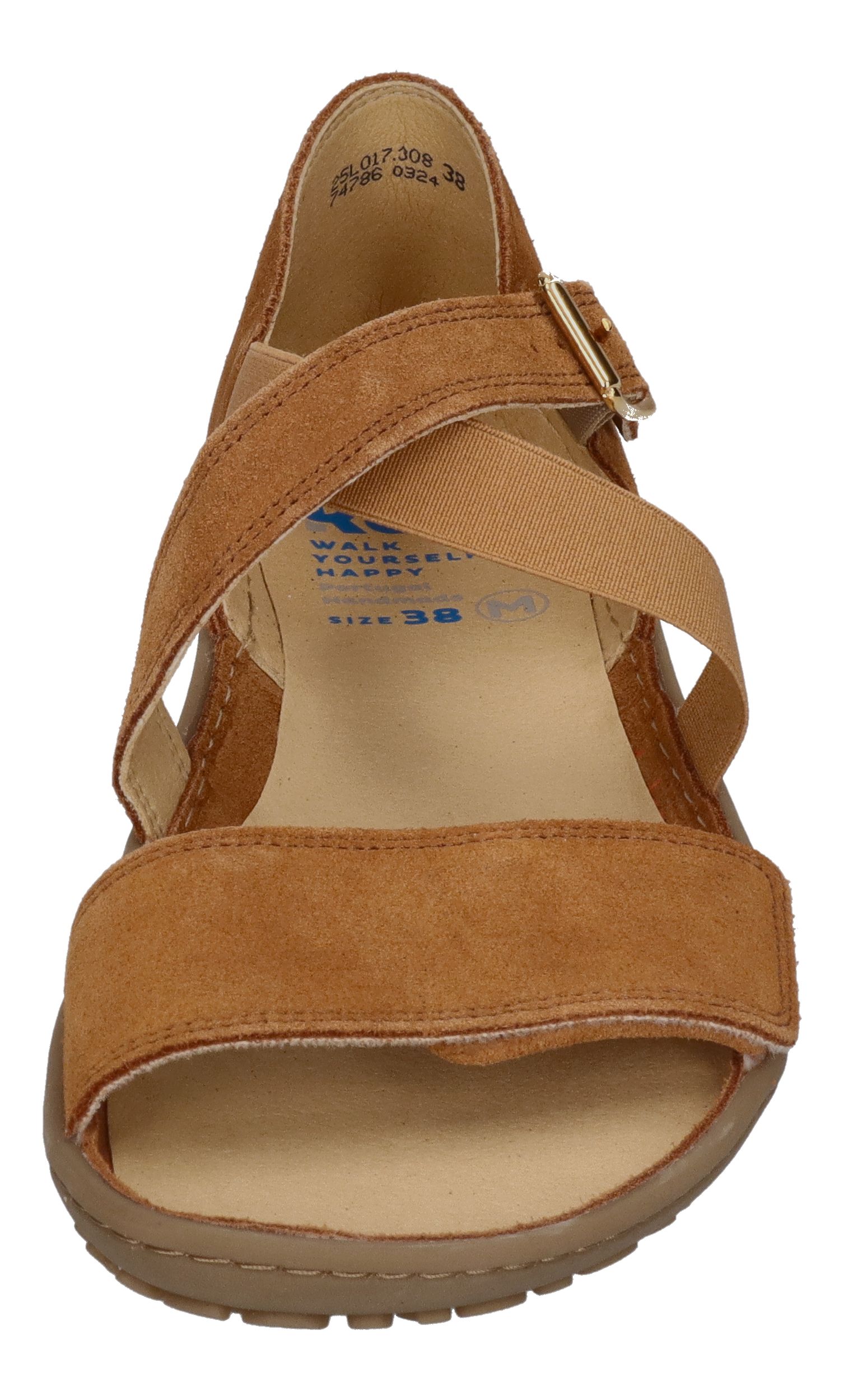 KOEL Damenschuhe Barfuß Sandalen ISA SUEDE - cognac