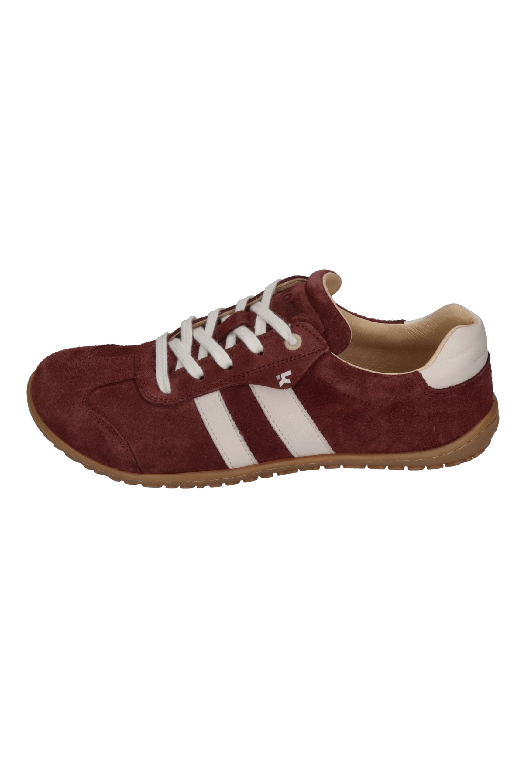 KOEL Damenschuhe Barfuß Sneakers ILA SUEDE bordo off white