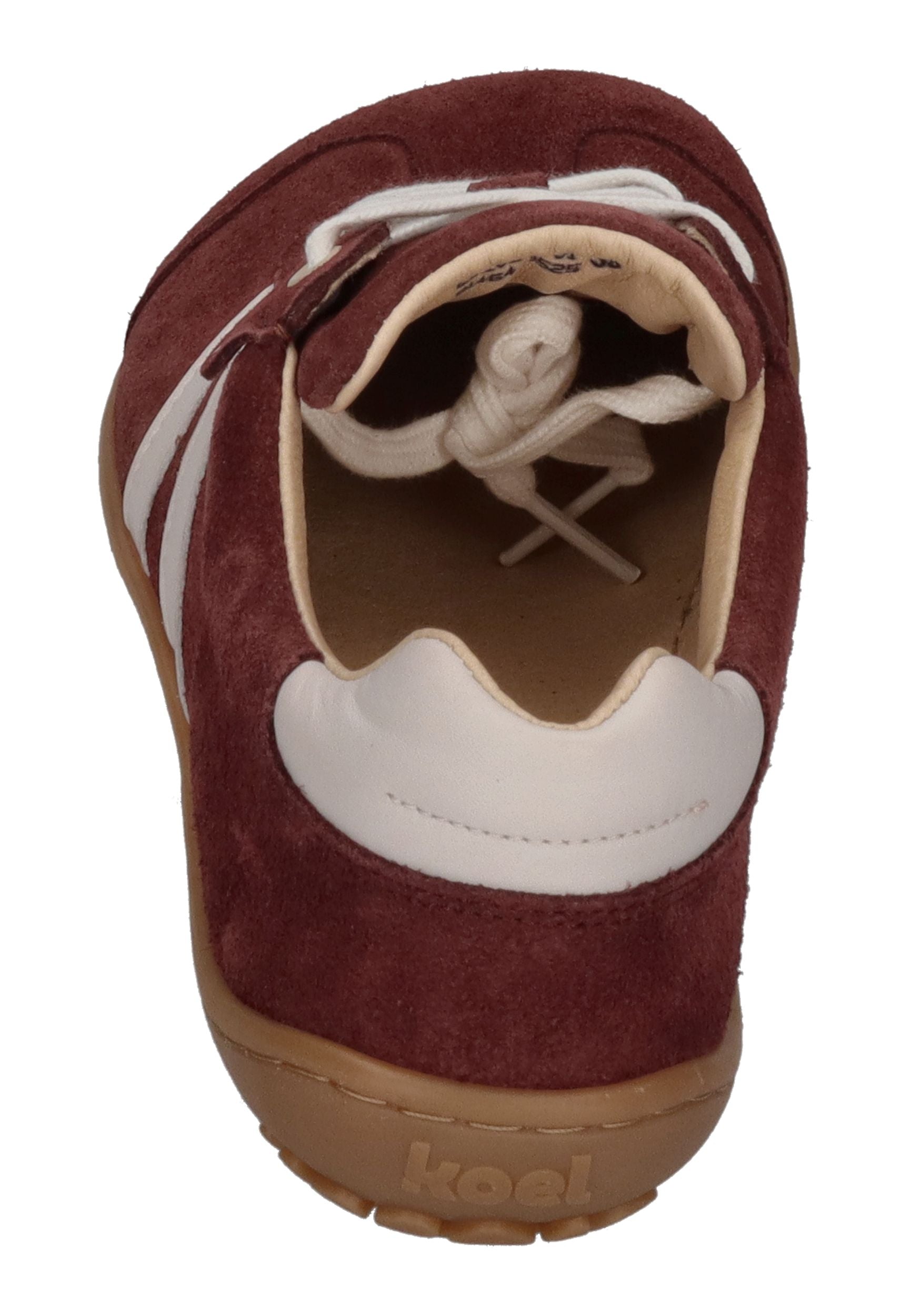 KOEL Damenschuhe Barfuß Sneakers ILA SUEDE bordo off white