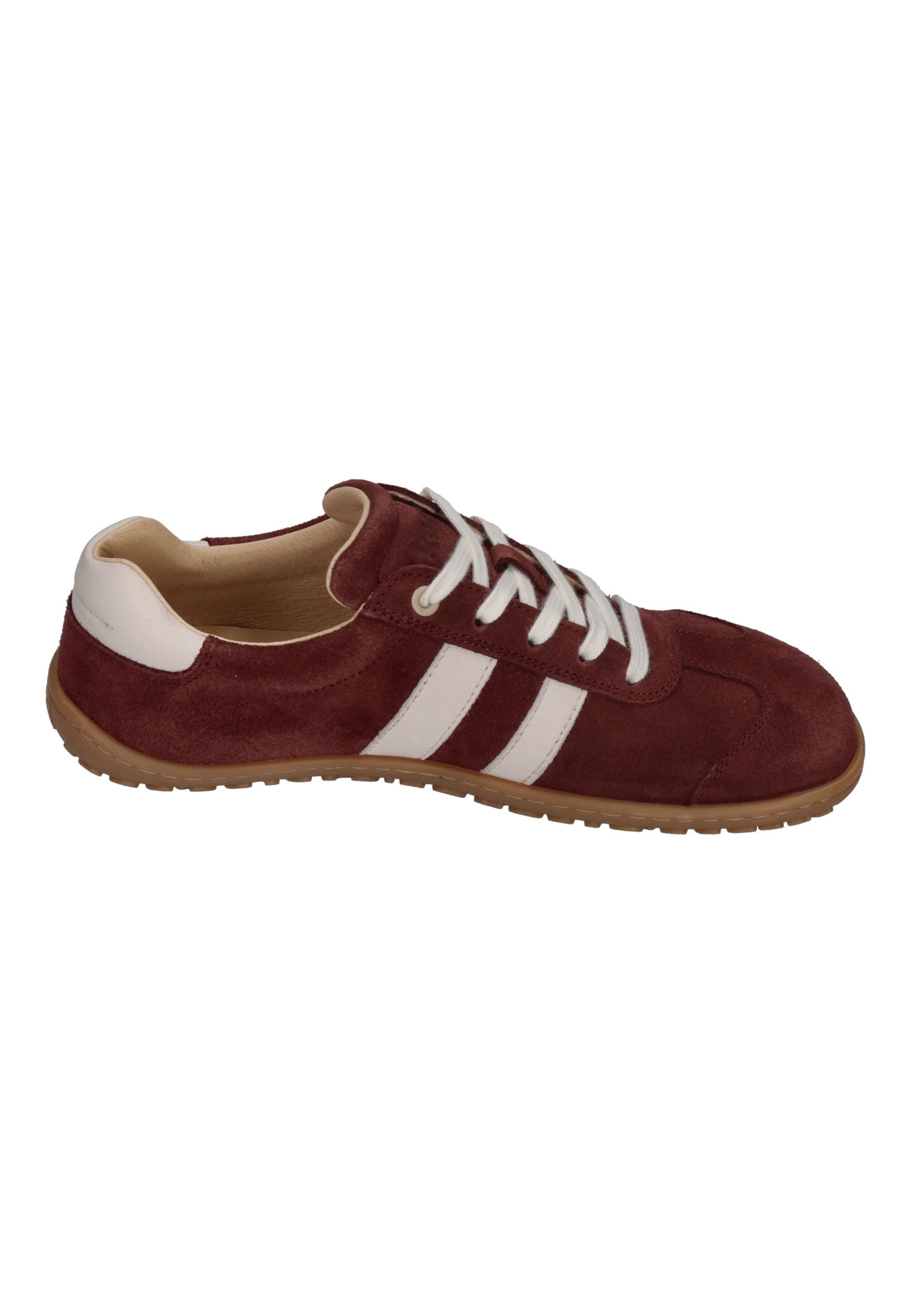 KOEL Damenschuhe Barfuß Sneakers ILA SUEDE bordo off white