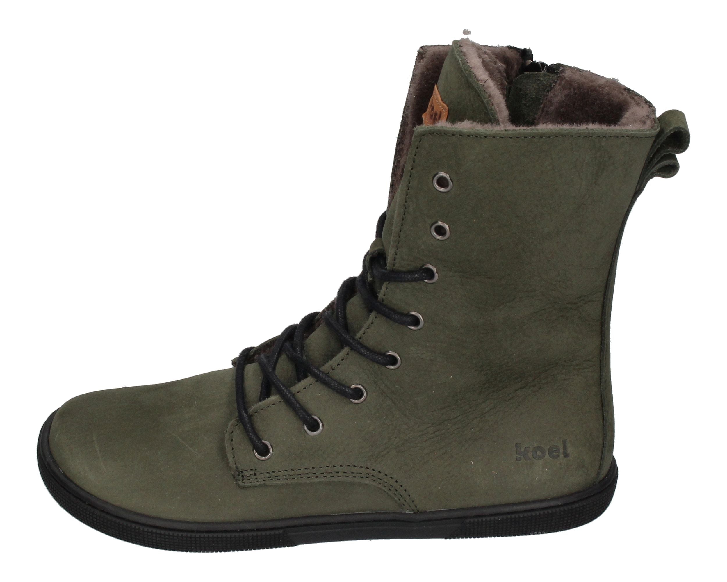 KOEL Damen Barefoot Booties mit Lammwolle FARO - khaki-1