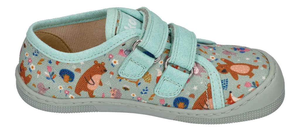 KOEL vegane Barefoot Kinder Sneakers DUD PRINT bear mint