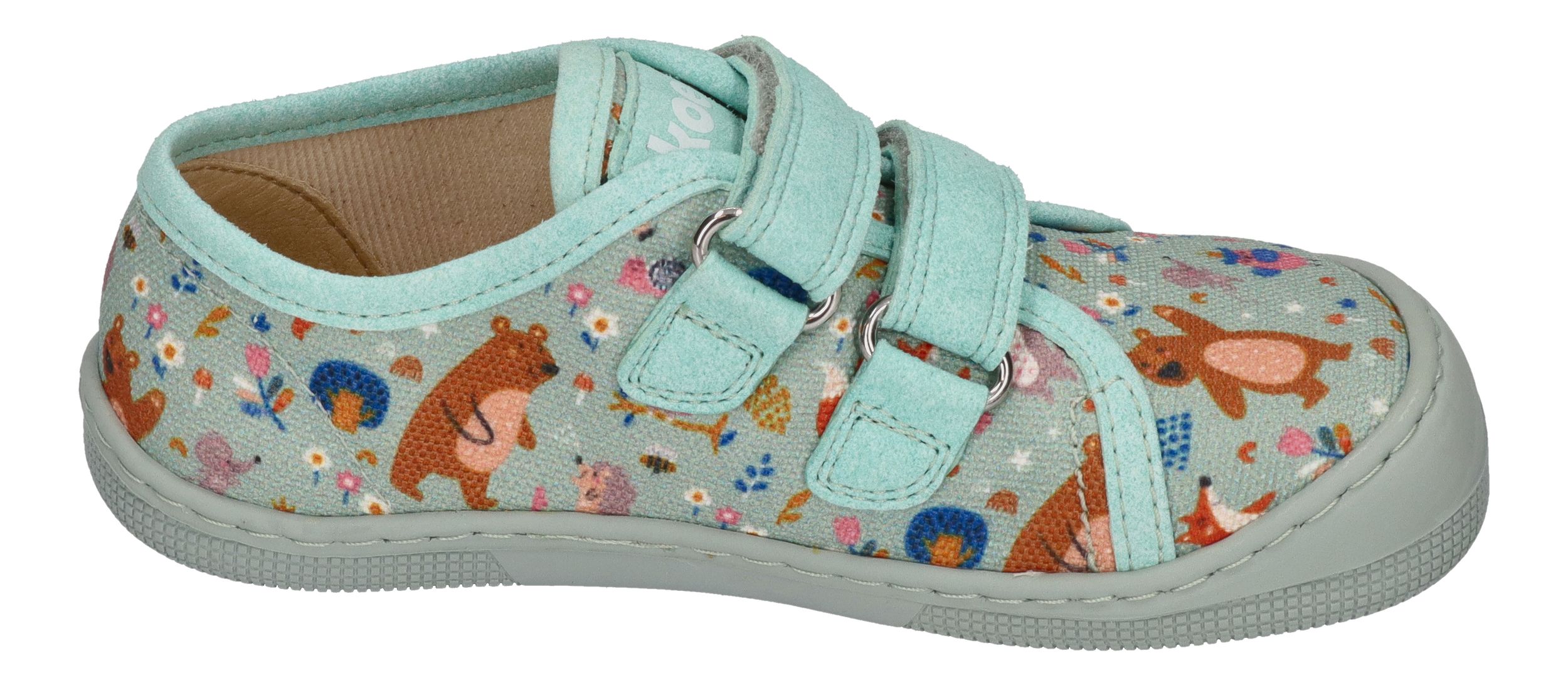 KOEL vegane Barefoot Kinder Sneakers DUD PRINT bear mint