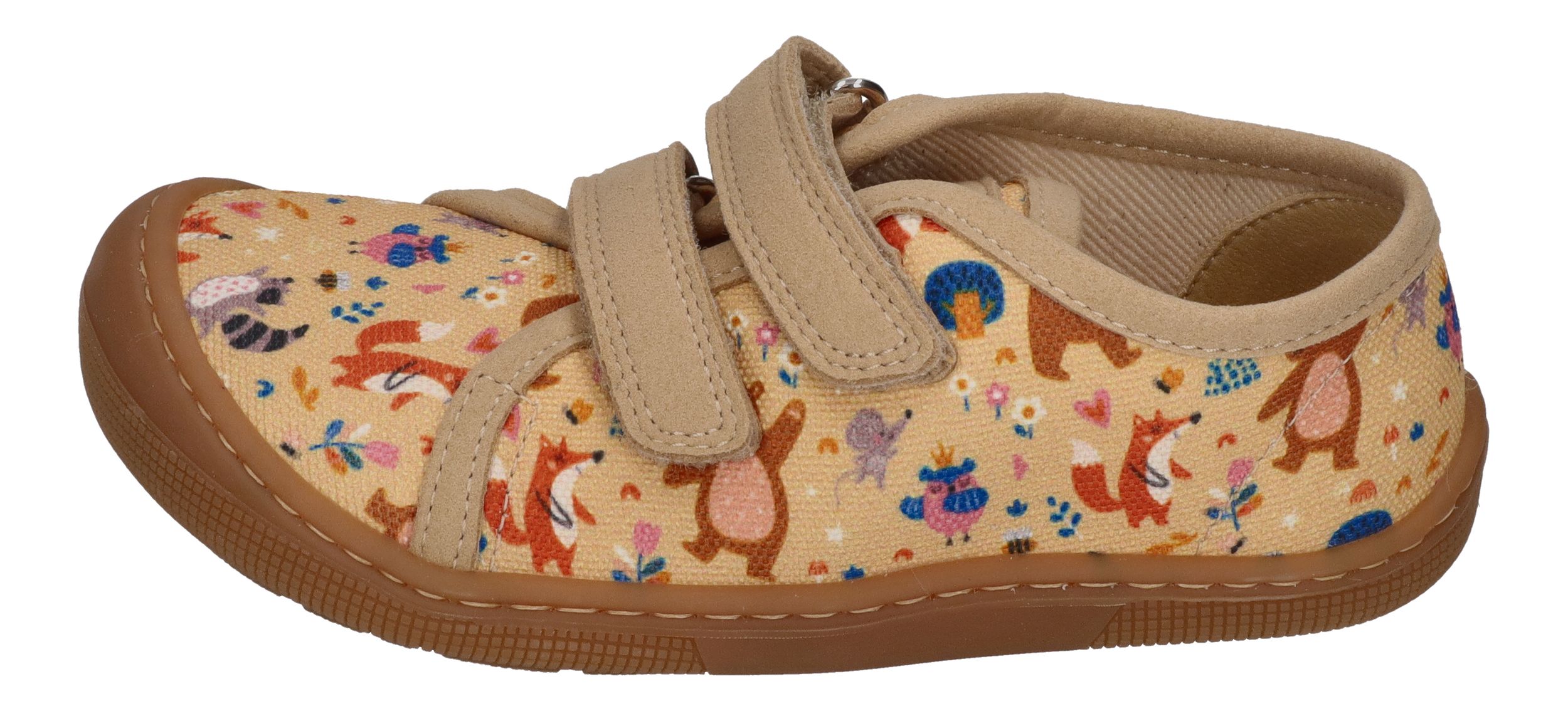 KOEL vegane Barefoot Kinder Sneakers DUD PRINT bear yellow
