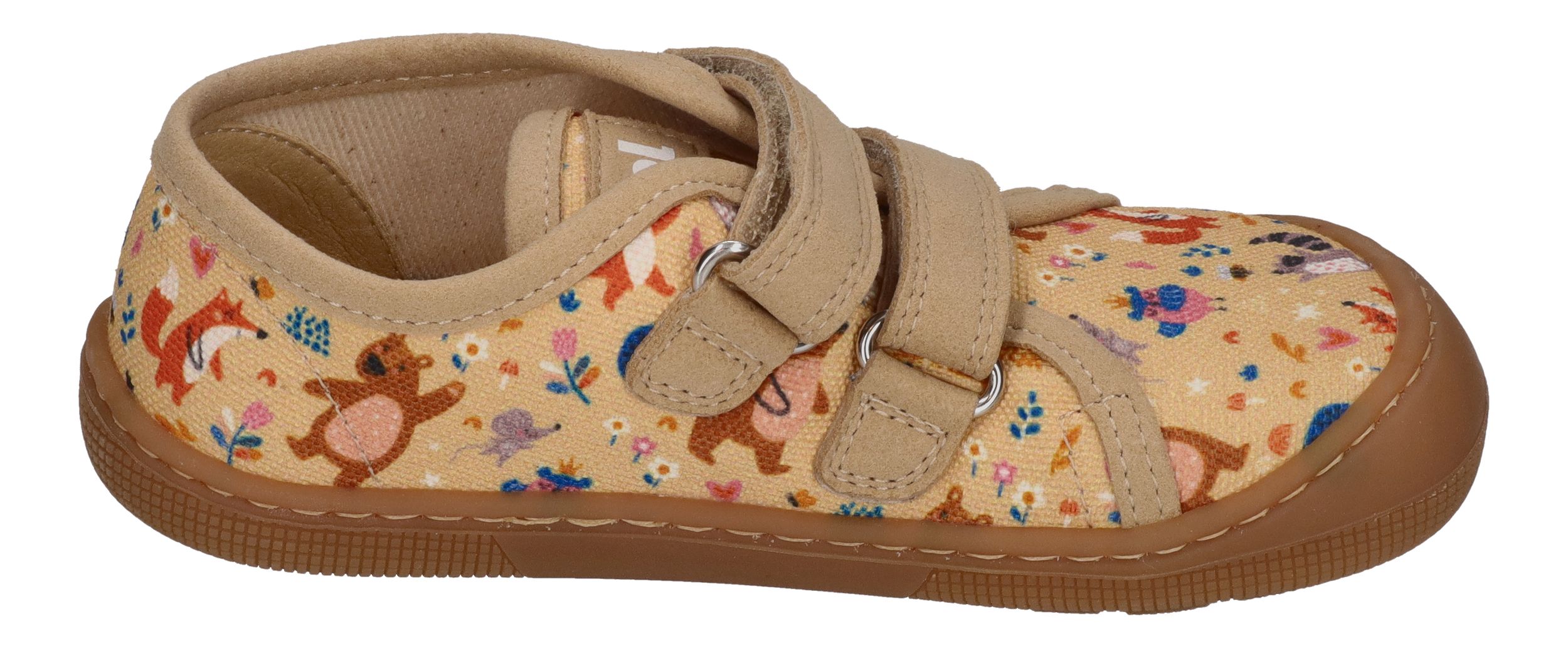 KOEL vegane Barefoot Kinder Sneakers DUD PRINT bear yellow