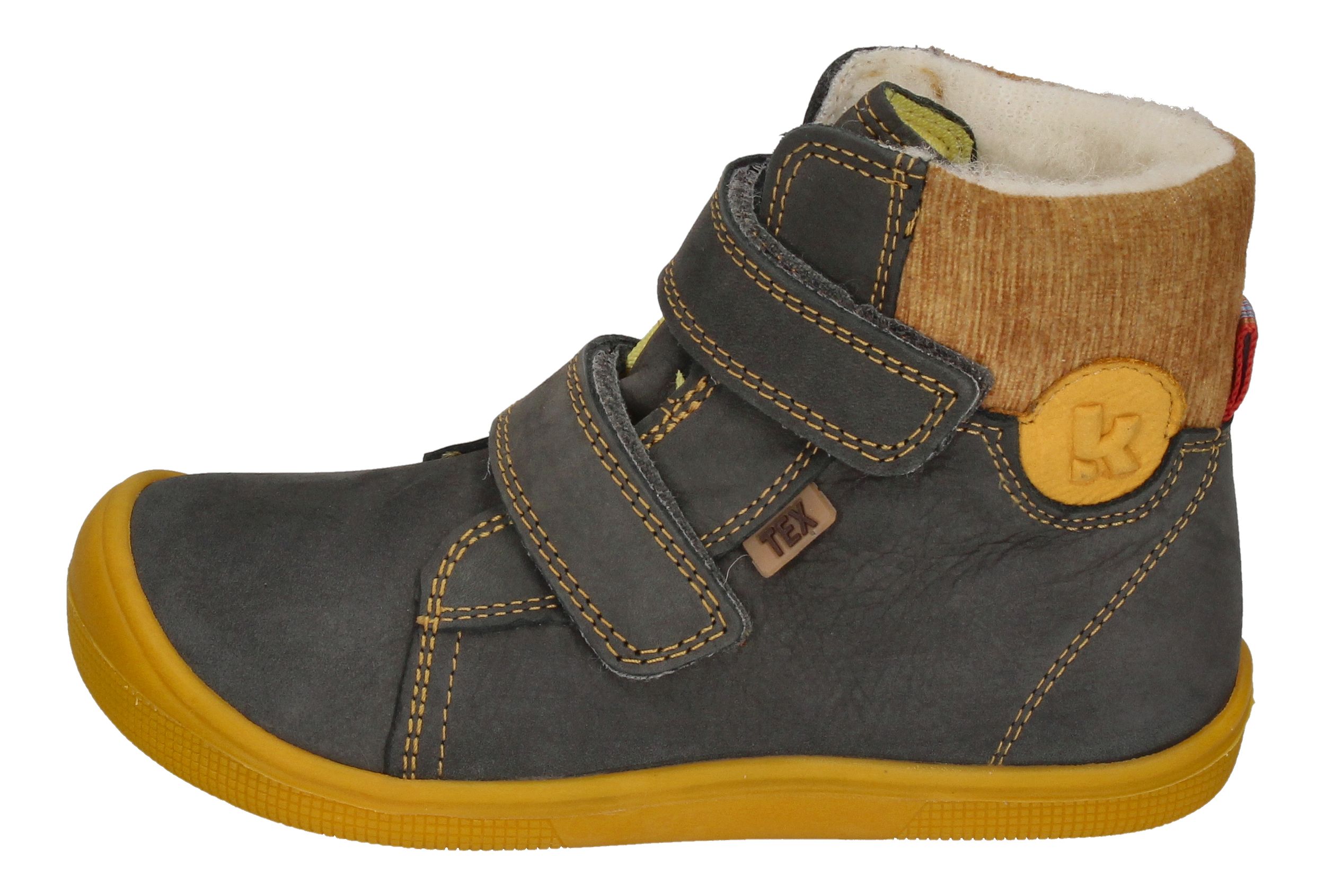 KOEL Barefoot Kinderstiefel - DEAN WOOL - dark grey