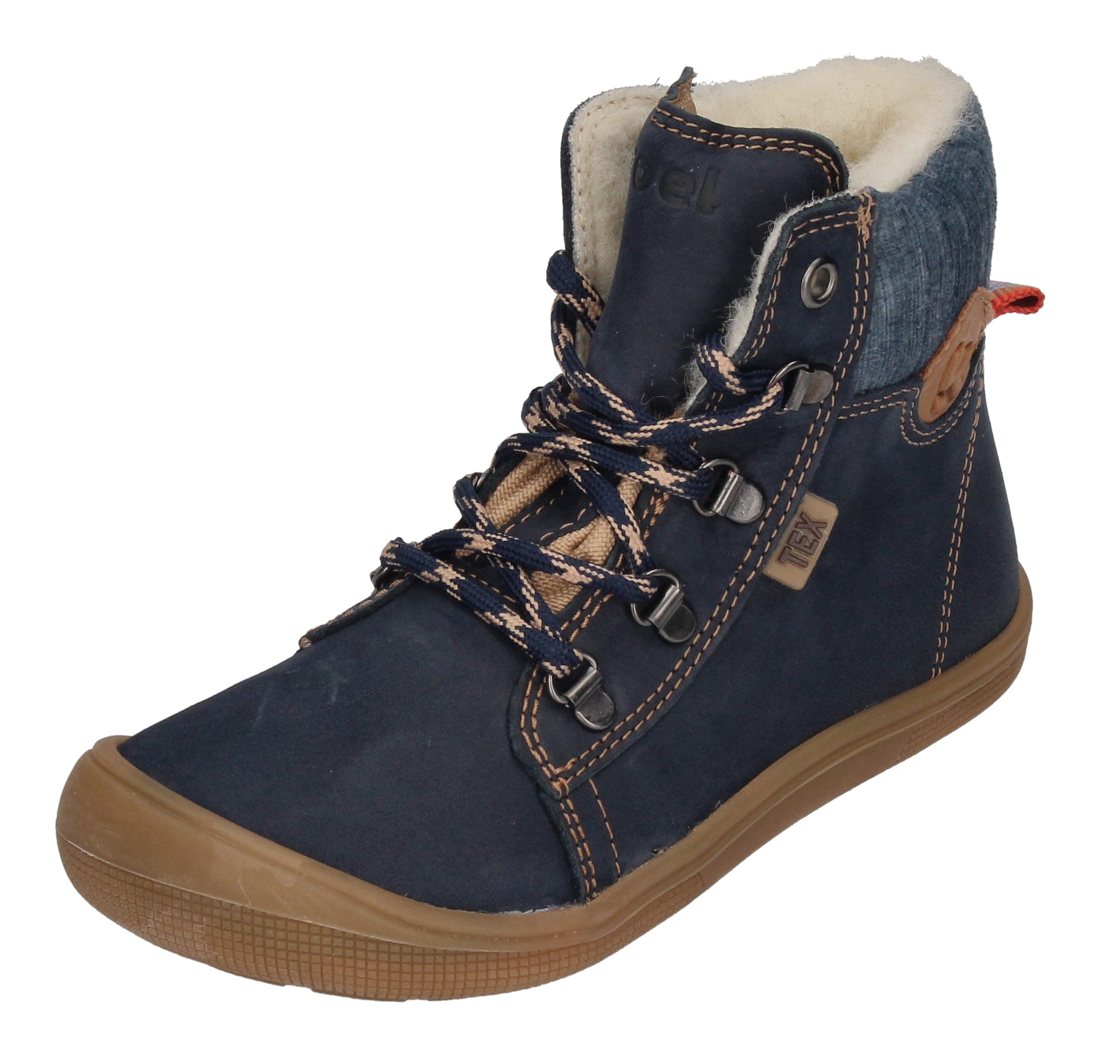 KOEL Barefoot Kinderstiefel - DEEMER WOOL - navy