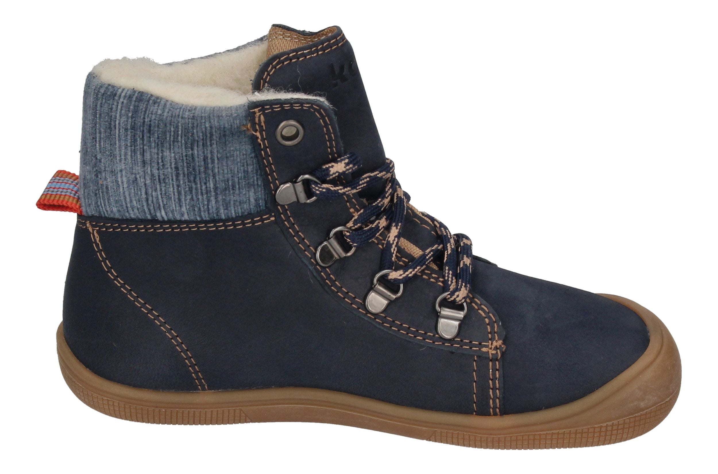 KOEL Barefoot Kinderstiefel - DEEMER WOOL - navy