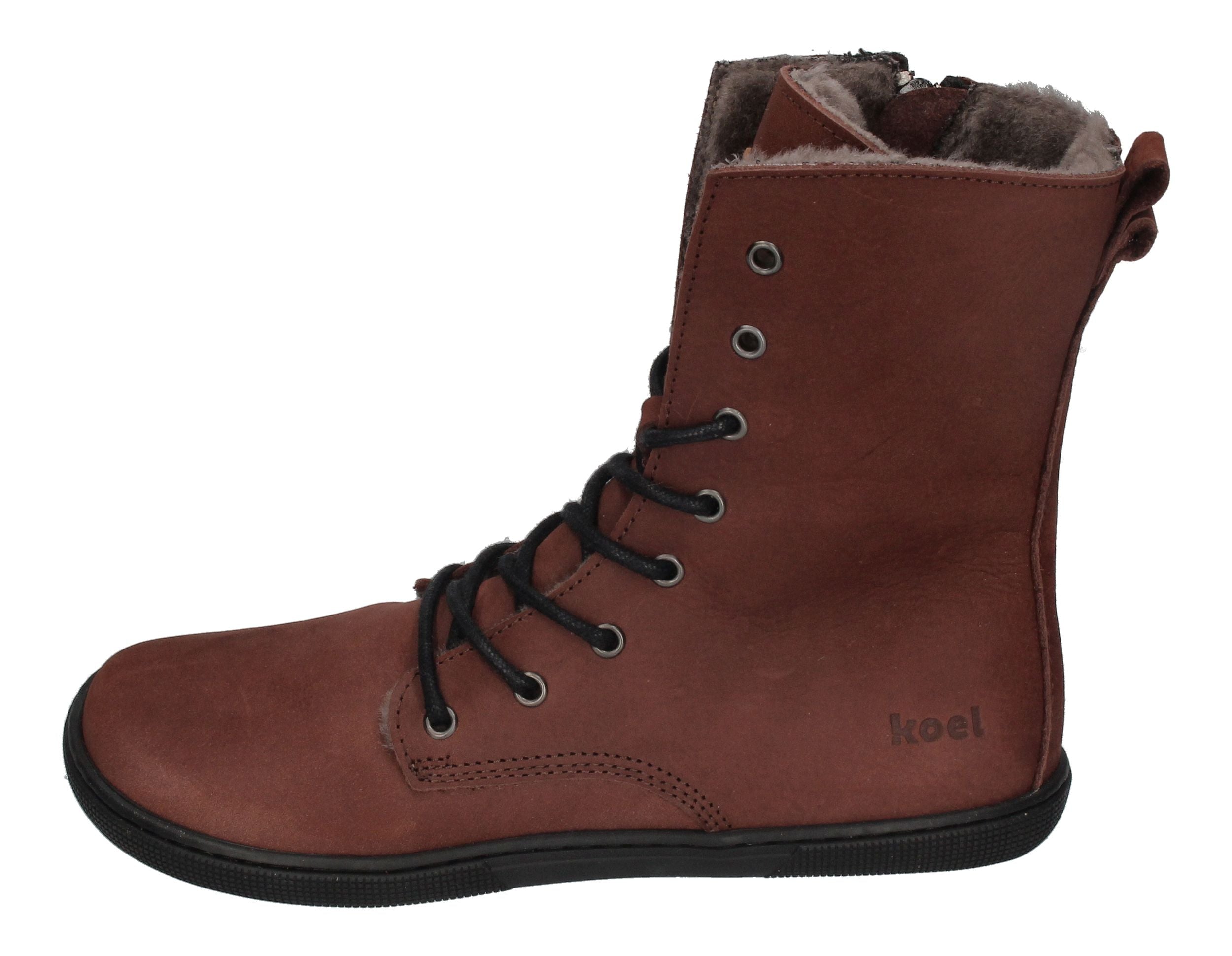 KOEL Damen Barefoot Booties mit Lammwolle FARO choco-1