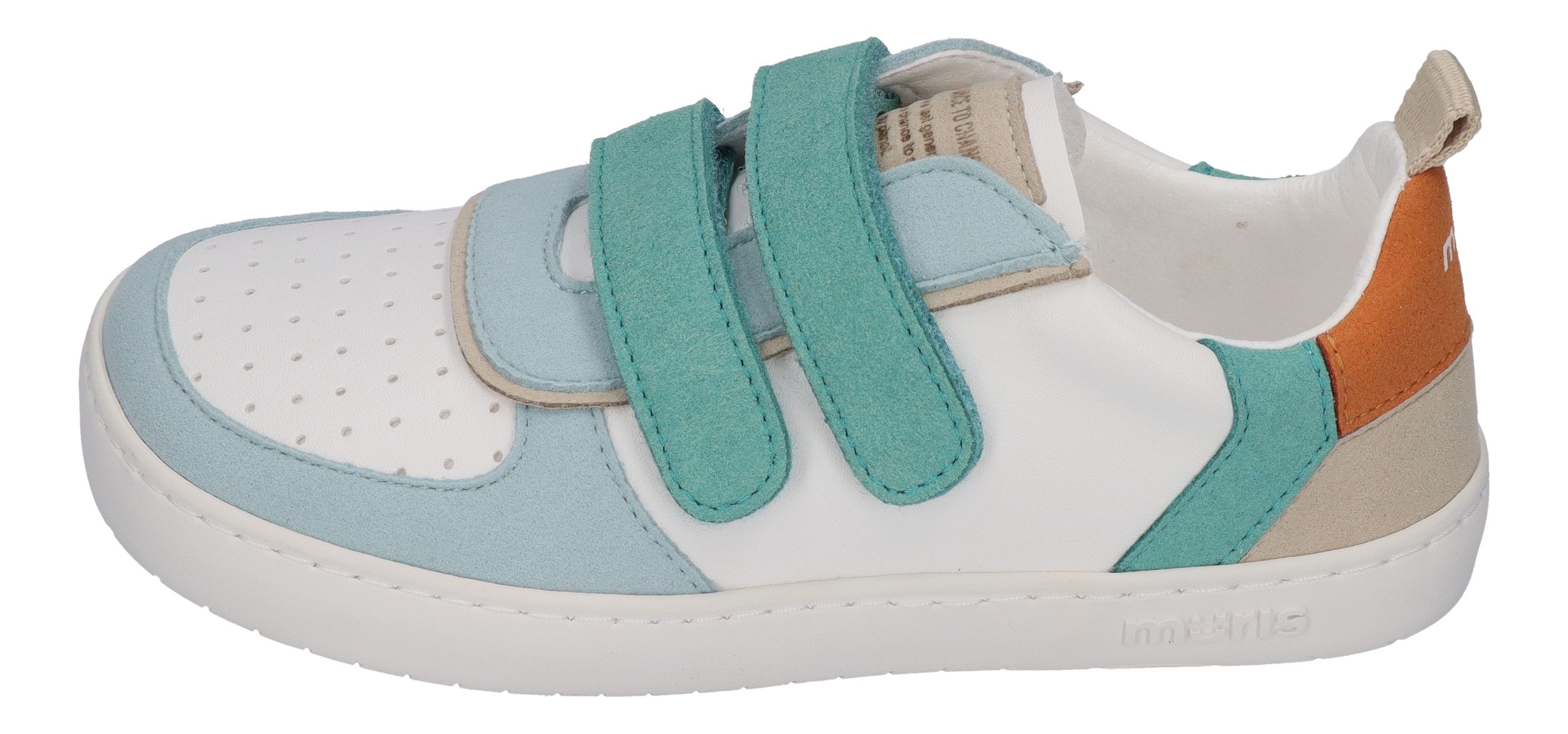 MURIS vegane Barefoot Kinder Sneakers PETRA Junior - turquoise blue