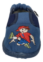 NANGA Kinderschuhe - Hausschuhe FUSSBALLER 2.0 mittelblau