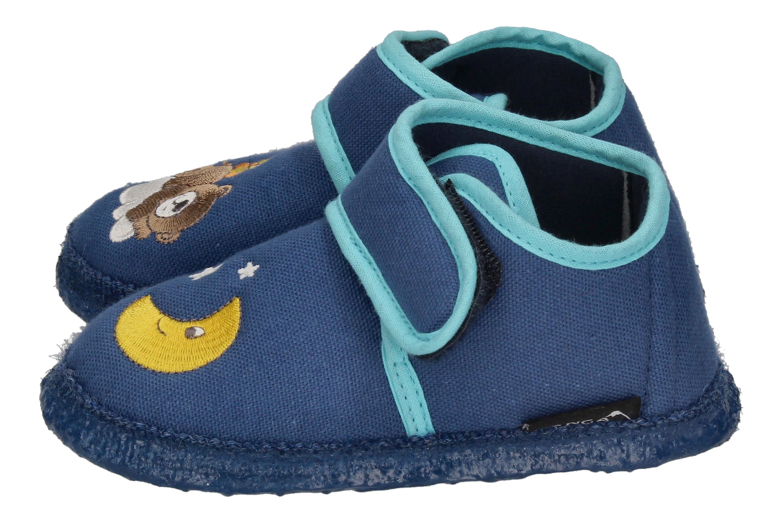 NANGA Kinderschuhe - Hausschuhe BÄRCHEN - blau-1