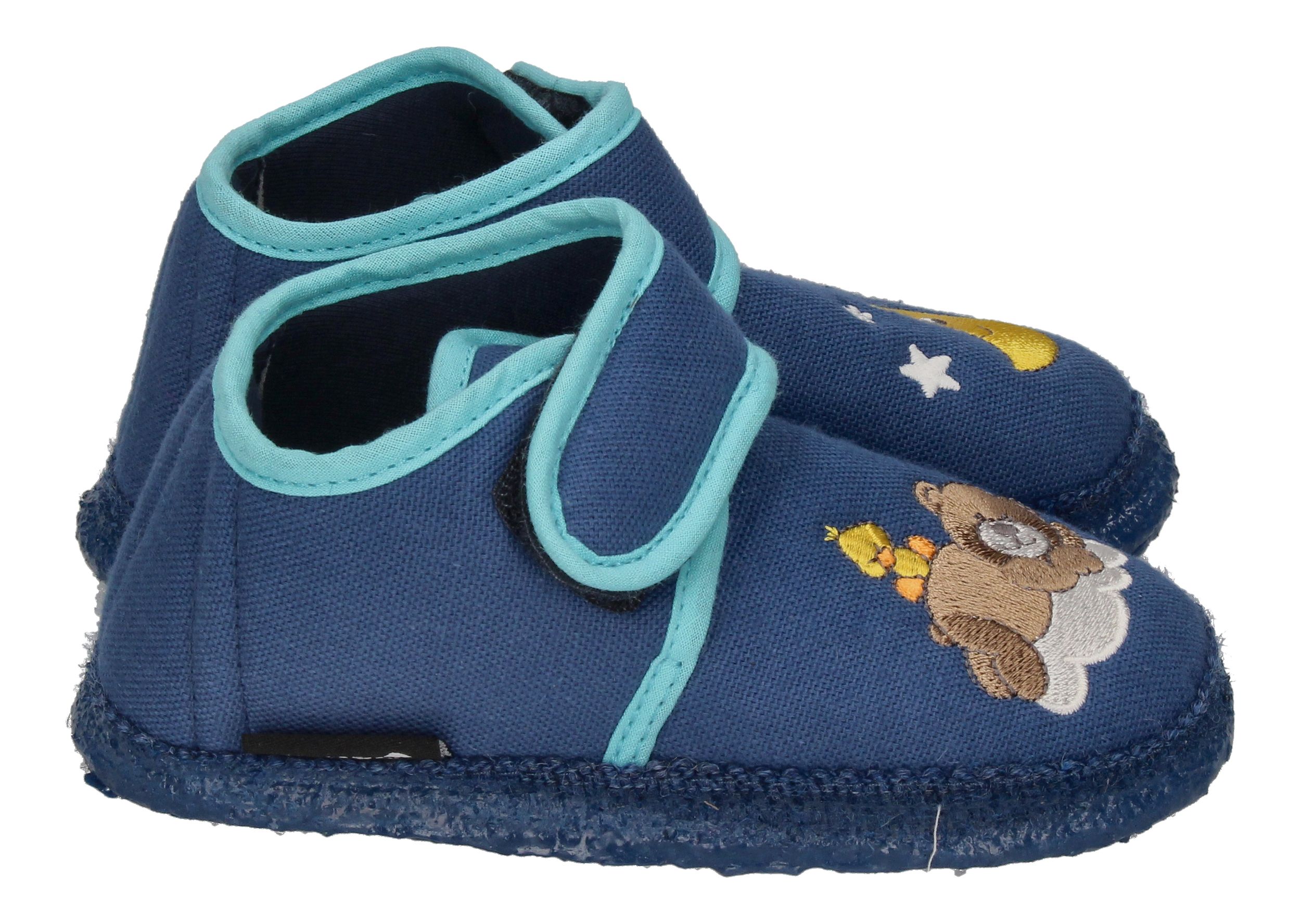 NANGA Kinderschuhe - Hausschuhe BÄRCHEN - blau-3