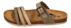 PLAKTON Damen Pantoletten - BERTA 185862 - kaki kiwi beige