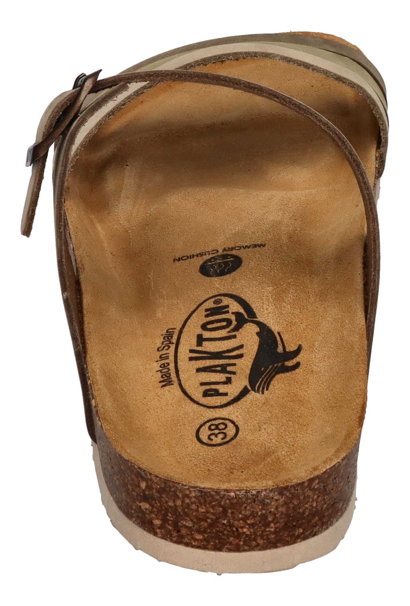 PLAKTON Damen Pantoletten - BERTA 185862 - kaki kiwi beige