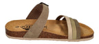 PLAKTON Damen Pantoletten - BERTA 185862 - kaki kiwi beige