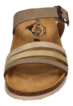 PLAKTON Damen Pantoletten - BERTA 185862 - kaki kiwi beige
