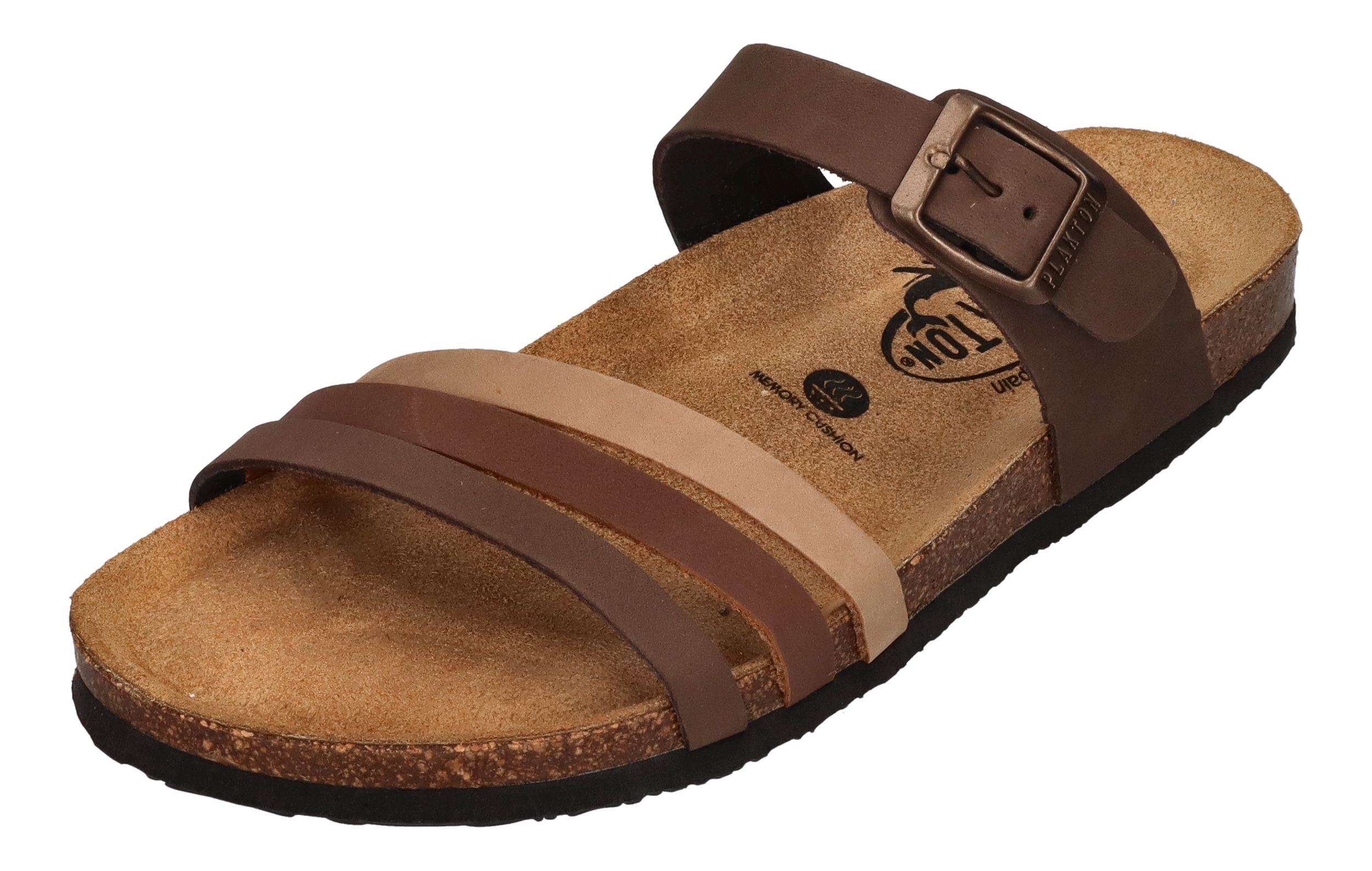 PLAKTON Damen Pantoletten - BERTA 185862 - moresco castagna taupe