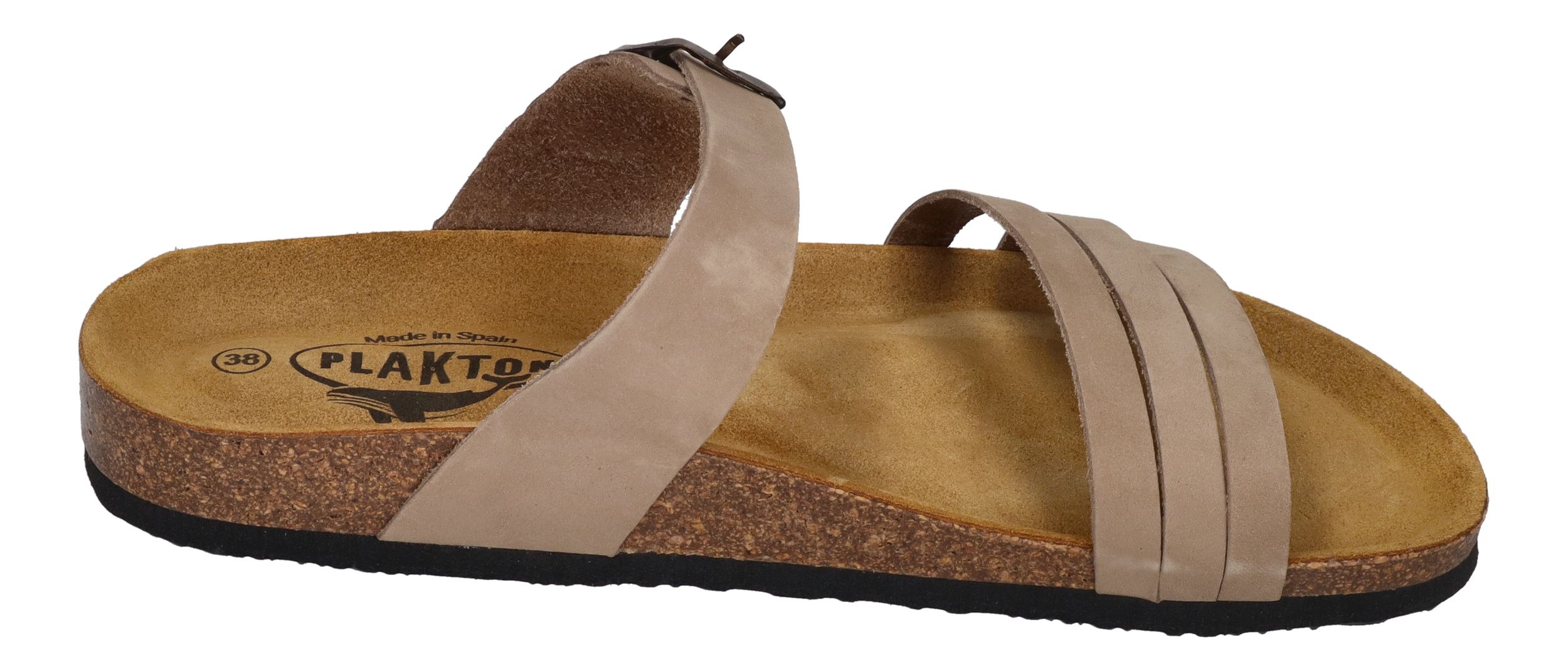 PLAKTON Damenschuhe Pantoletten - BERTA 185862 - taupe