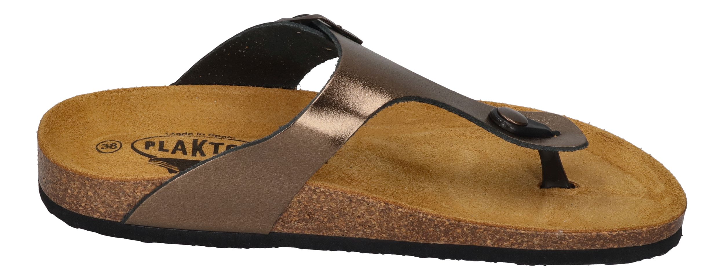 PLAKTON Damenschuhe Zehentrenner - BOLERO 181671 - bronce