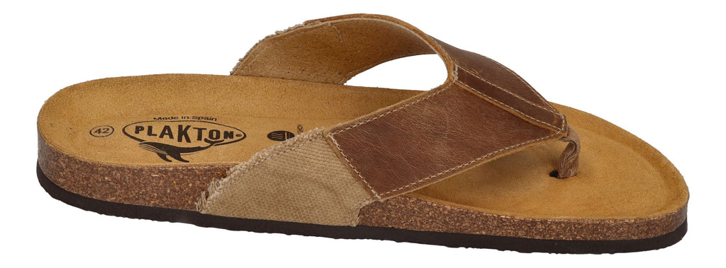 PLAKTON Herrenschuhe Zehentrenner BORNEO 175531- beige