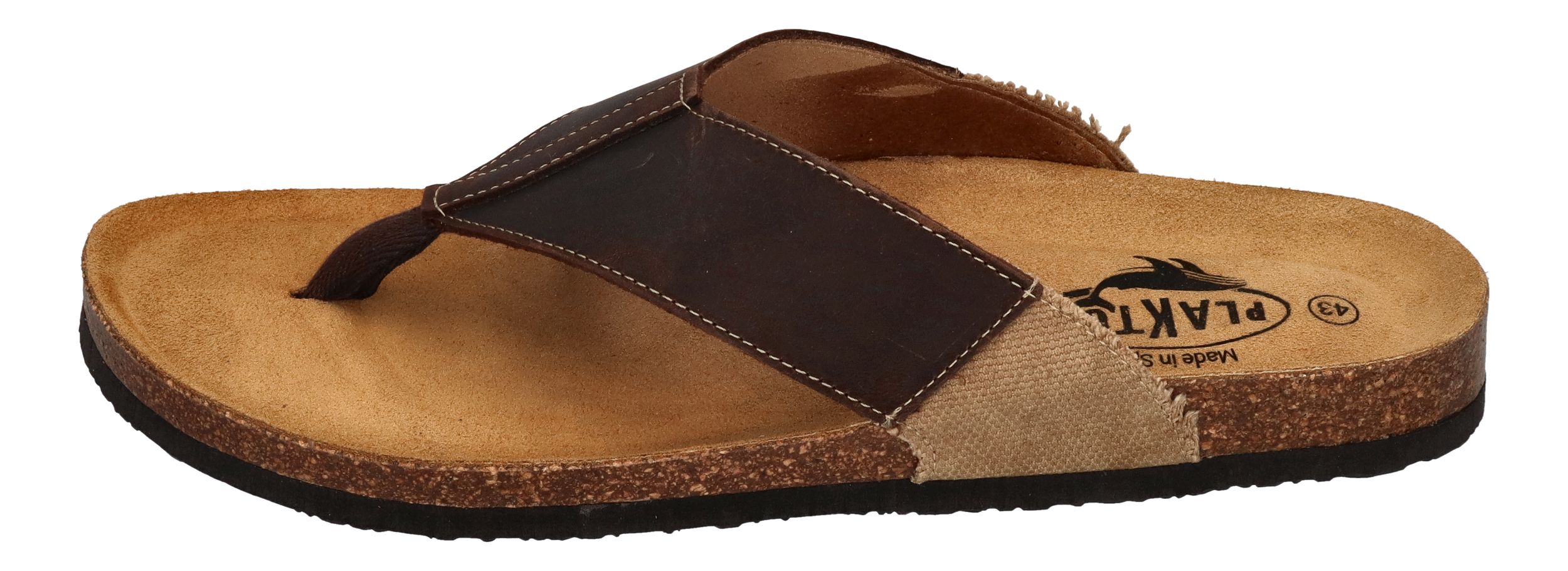 PLAKTON Herrenschuhe Zehentrenner BORNEO 175531- marron