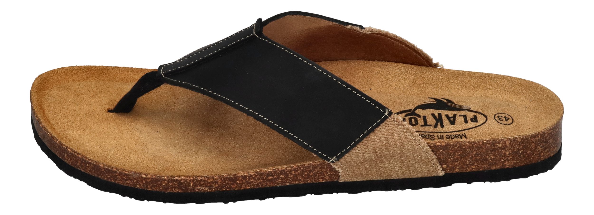 PLAKTON Herrenschuhe Zehentrenner BORNEO 175531- negro