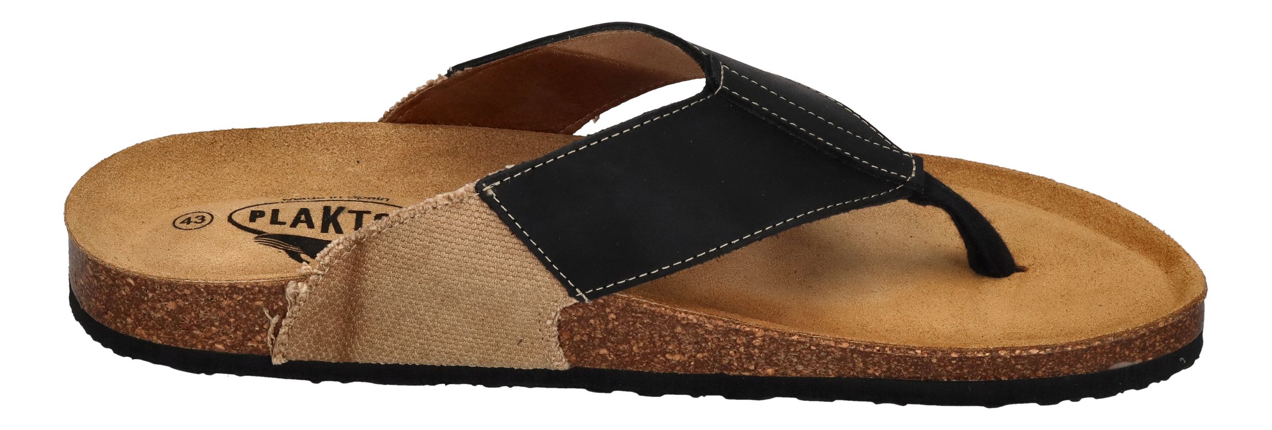 PLAKTON Herrenschuhe Zehentrenner BORNEO 175531- negro