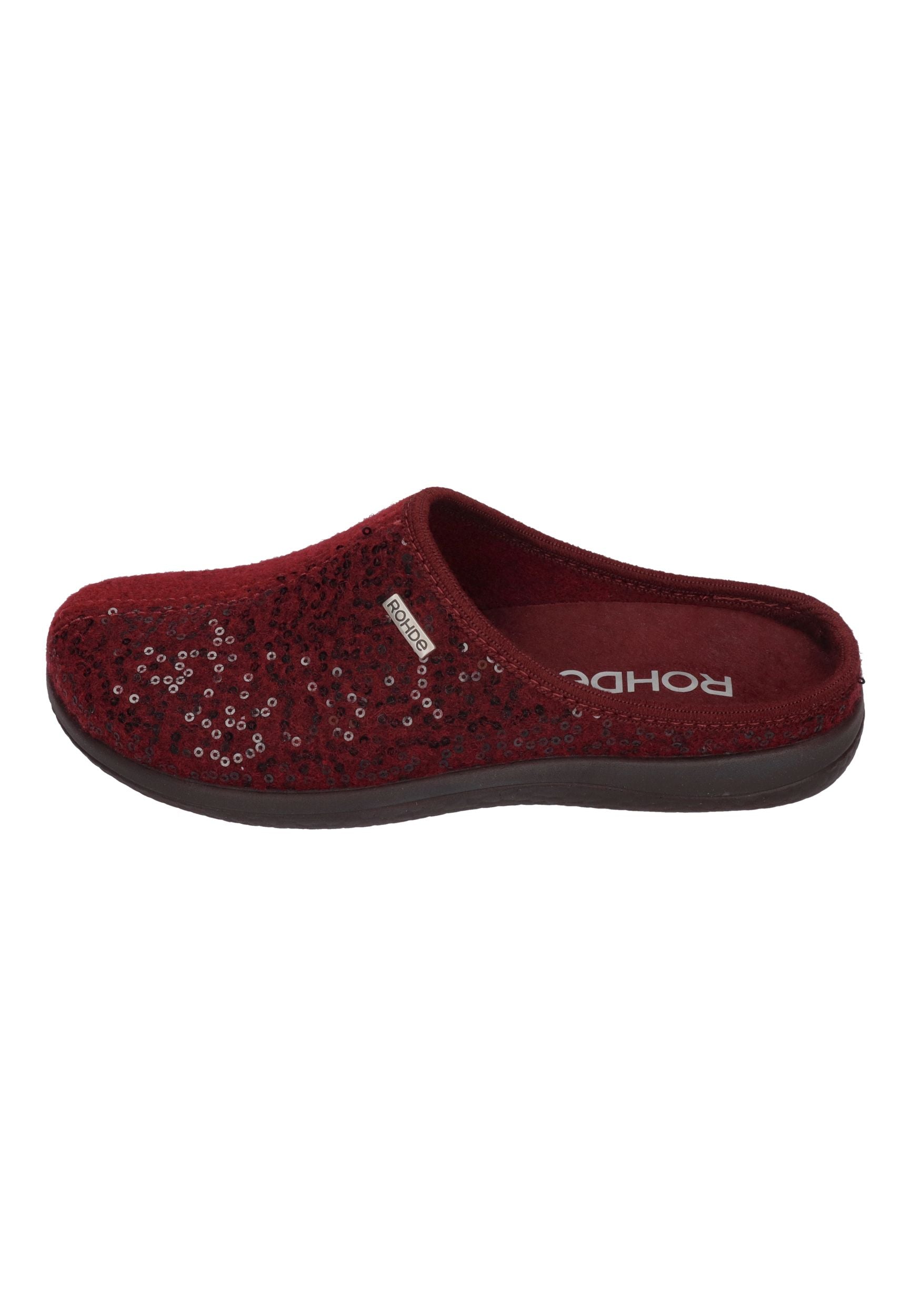 ROHDE Damenschuhe Hausschuhe - BARI 6550-48 weinrot