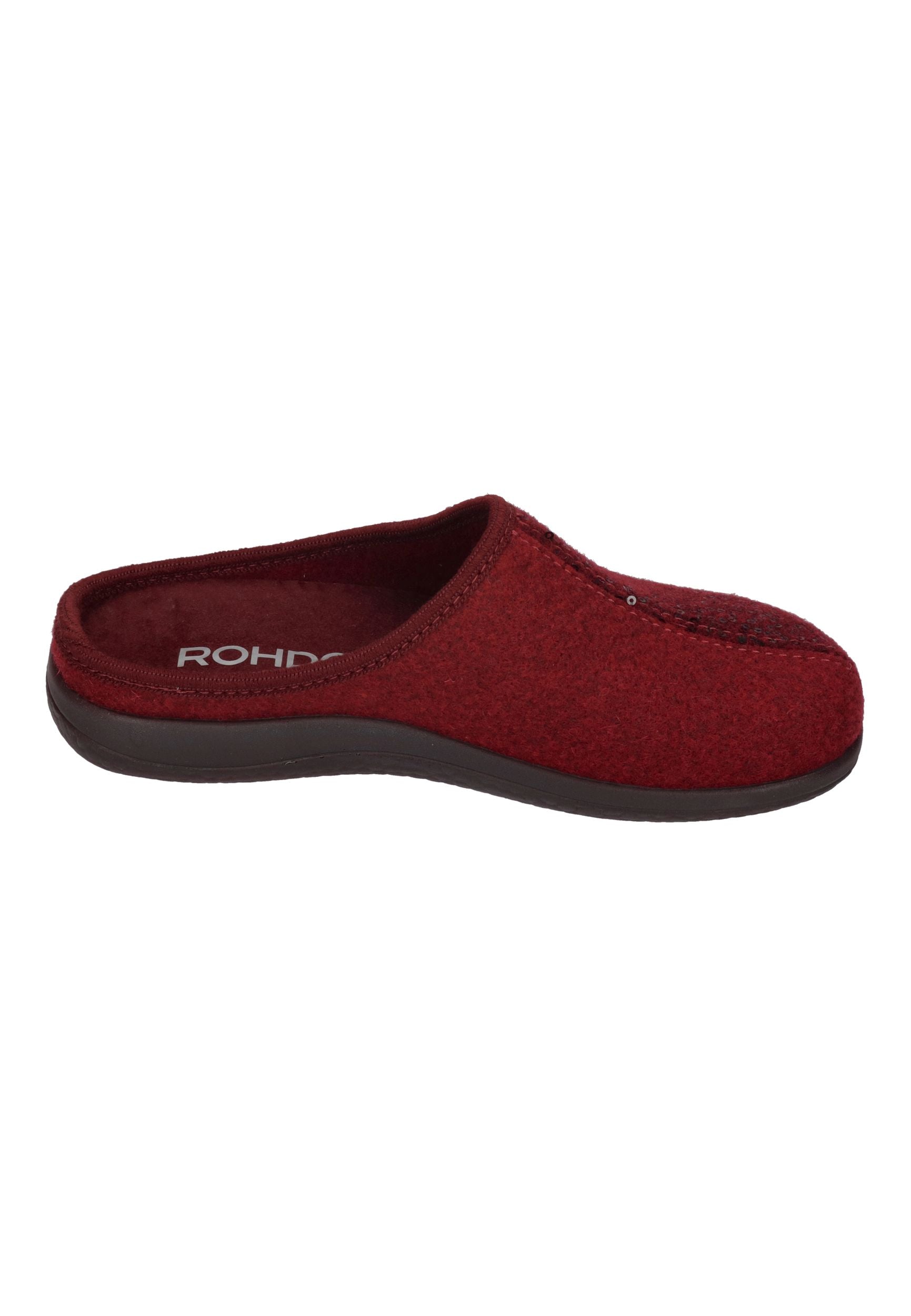 ROHDE Damenschuhe Hausschuhe - BARI 6550-48 weinrot