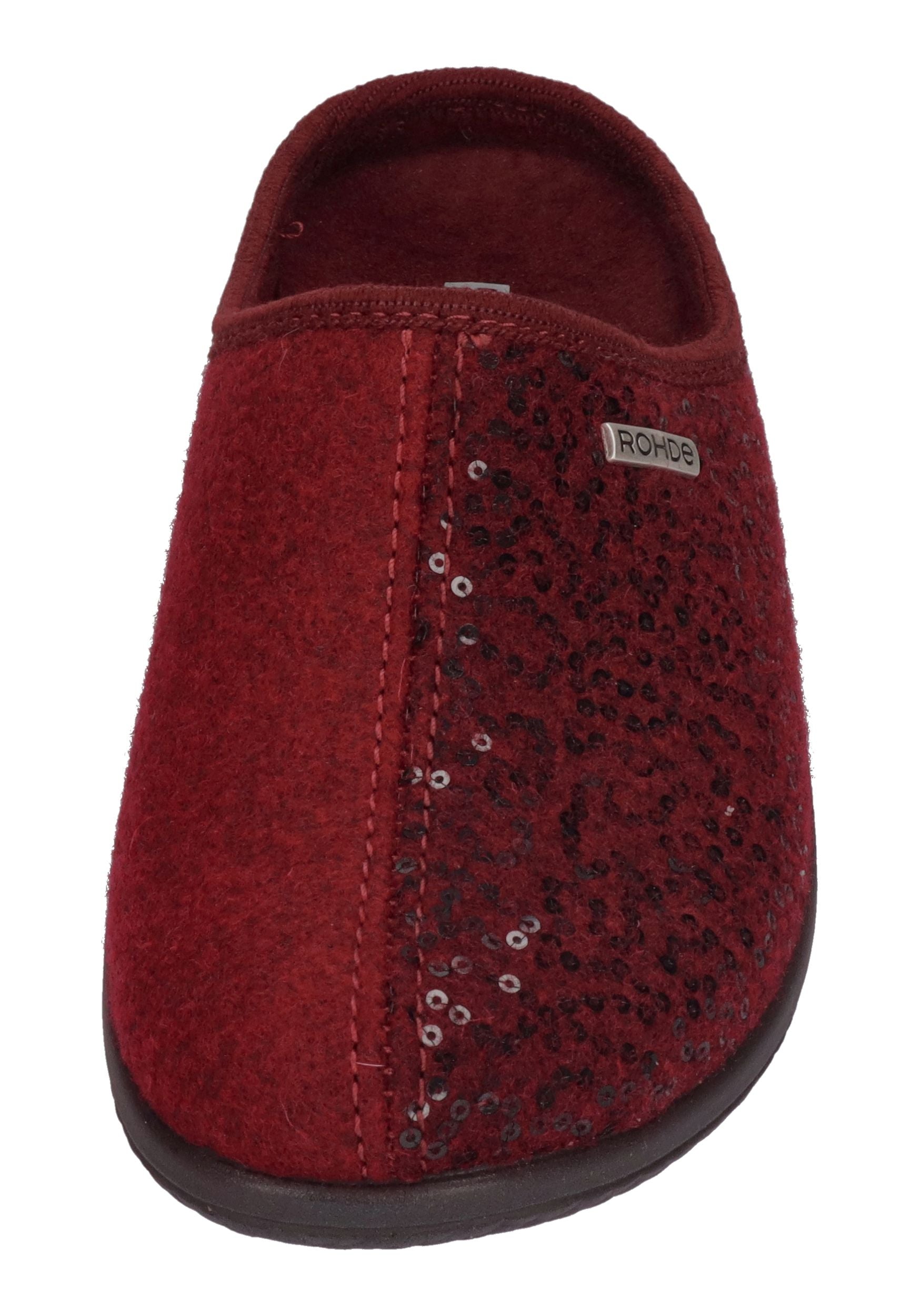 ROHDE Damenschuhe Hausschuhe - BARI 6550-48 weinrot