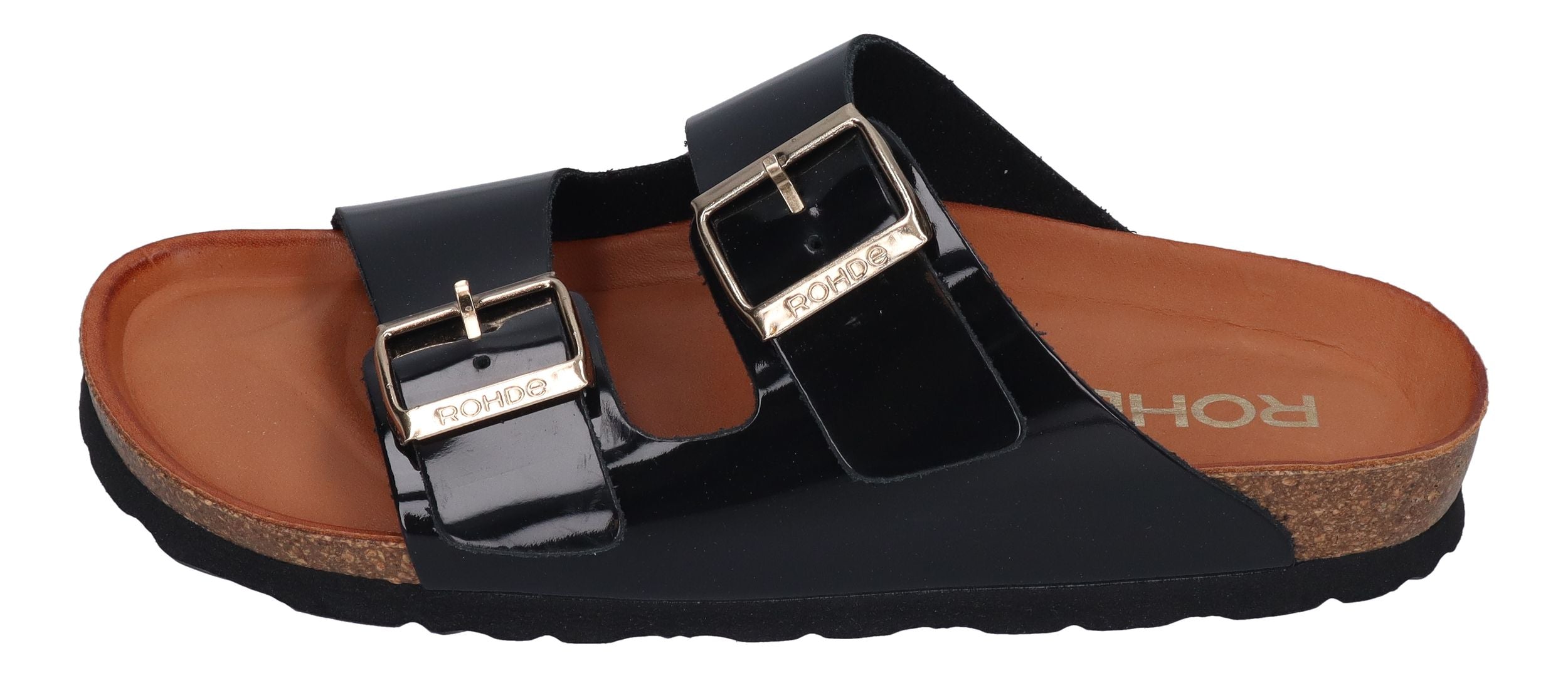 ROHDE Damenschuhe - Pantoletten ALBA 5636 Schwarz Lack