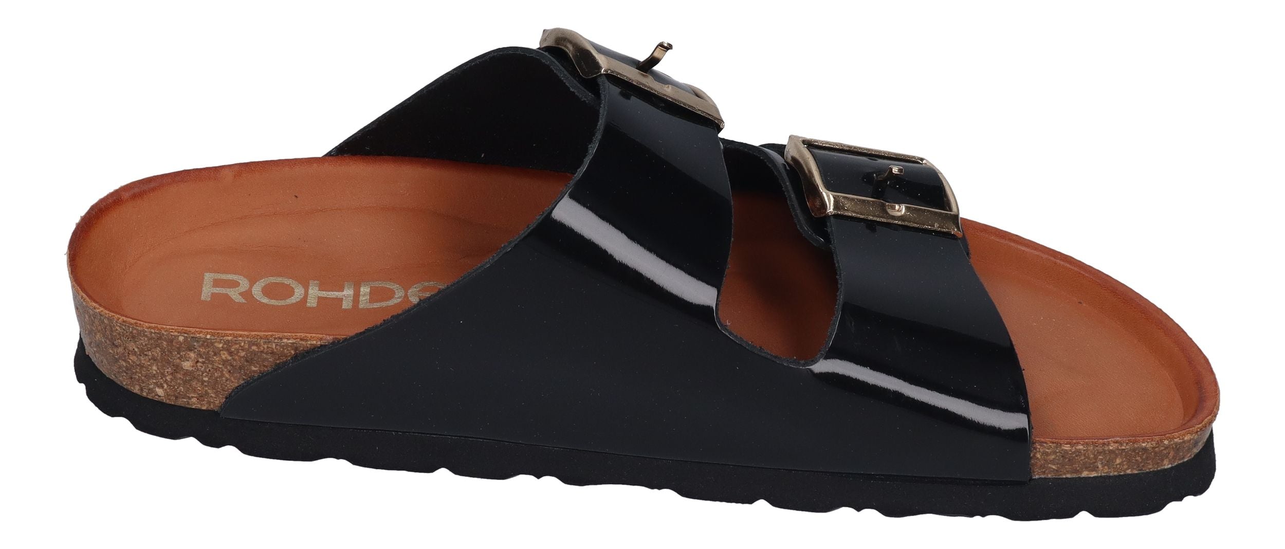 ROHDE Damenschuhe - Pantoletten ALBA 5636 Schwarz Lack