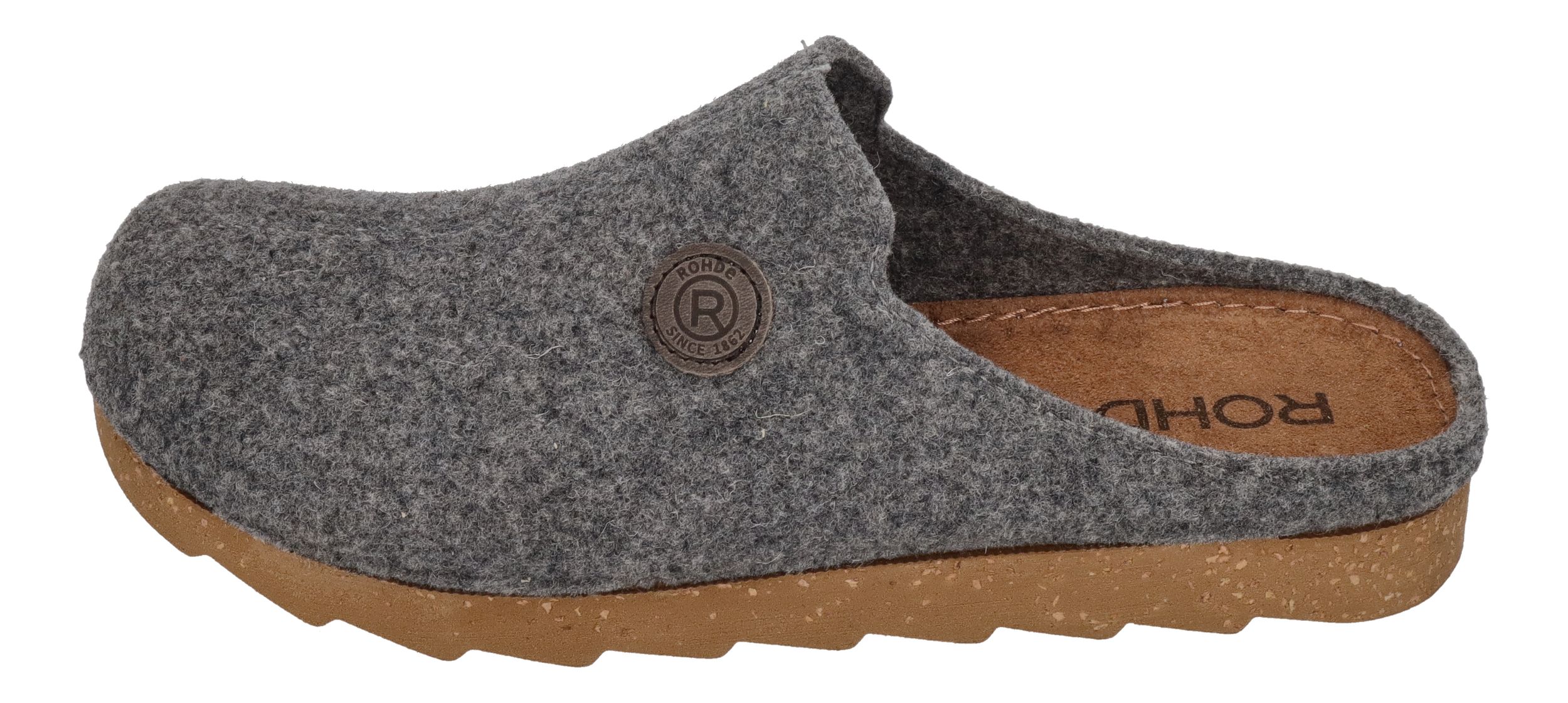 ROHDE Herrenschuhe Hausschuhe FOGGIA-H 7100-80 grau