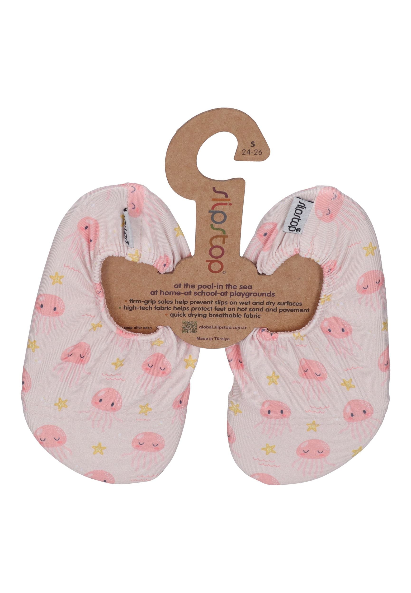 SLIPSTOP Kinder Hausschuhe Badeschuhe BELLE Quallen Rosa