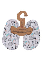 SLIPSTOP Kinder Hausschuhe Badeschuhe CHICO Wildtiere hellgrau