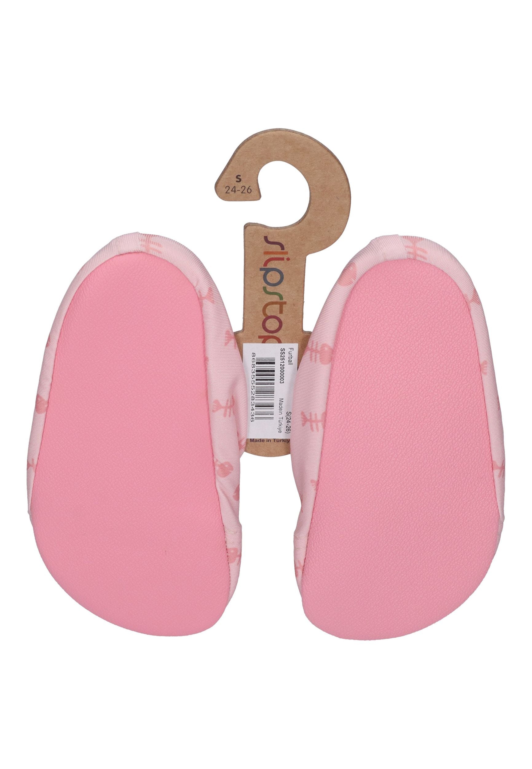 SLIPSTOP Kinder Hausschuhe Badeschuhe FURBALL Katzen Rosa