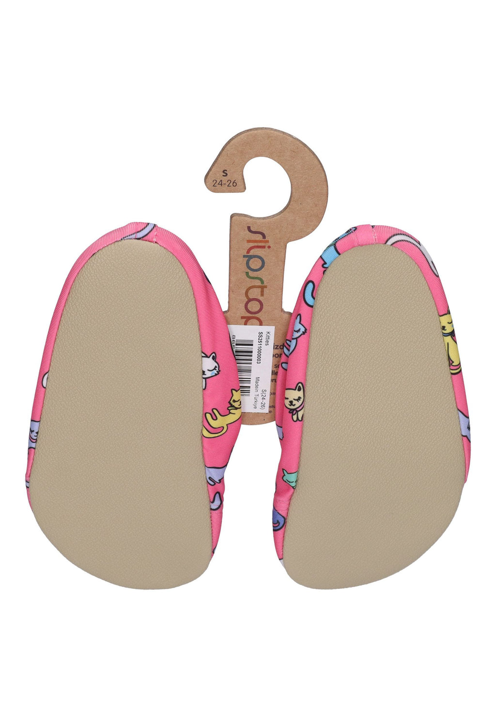 SLIPSTOP Kinder Hausschuhe Badeschuhe KITTIES Katzen Pink