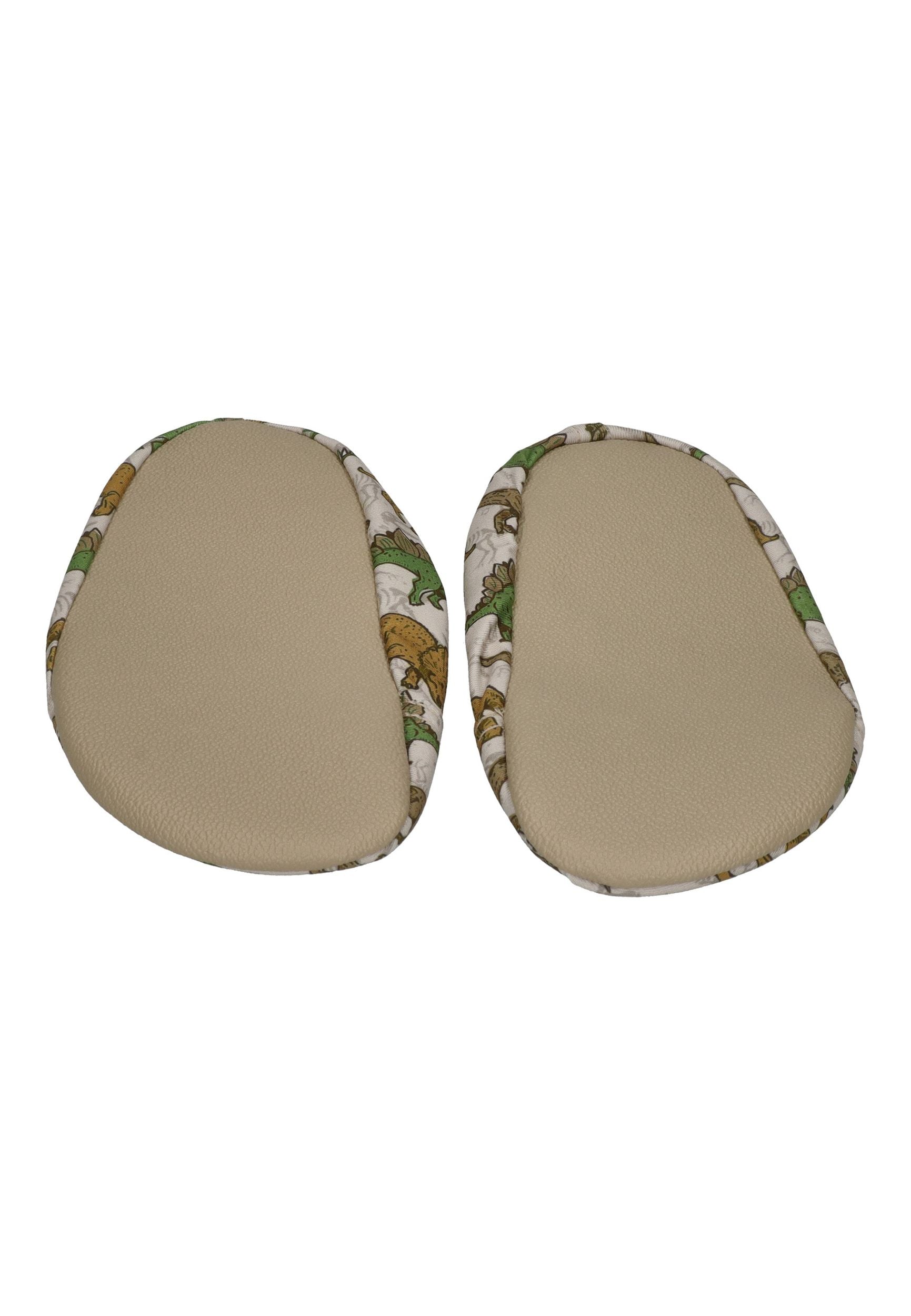 SLIPSTOP Kinder Hausschuhe Badeschuhe PALEOS Dinosaurier Beige