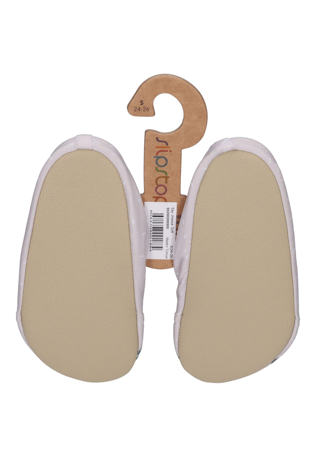 SLIPSTOP Kinder Hausschuhe Badeschuhe SAY CHEESE Tiere beige