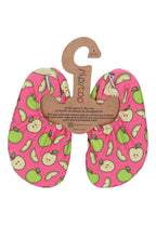 SLIPSTOP Kinder Hausschuhe Badeschuhe VERDE Äpfel pink
